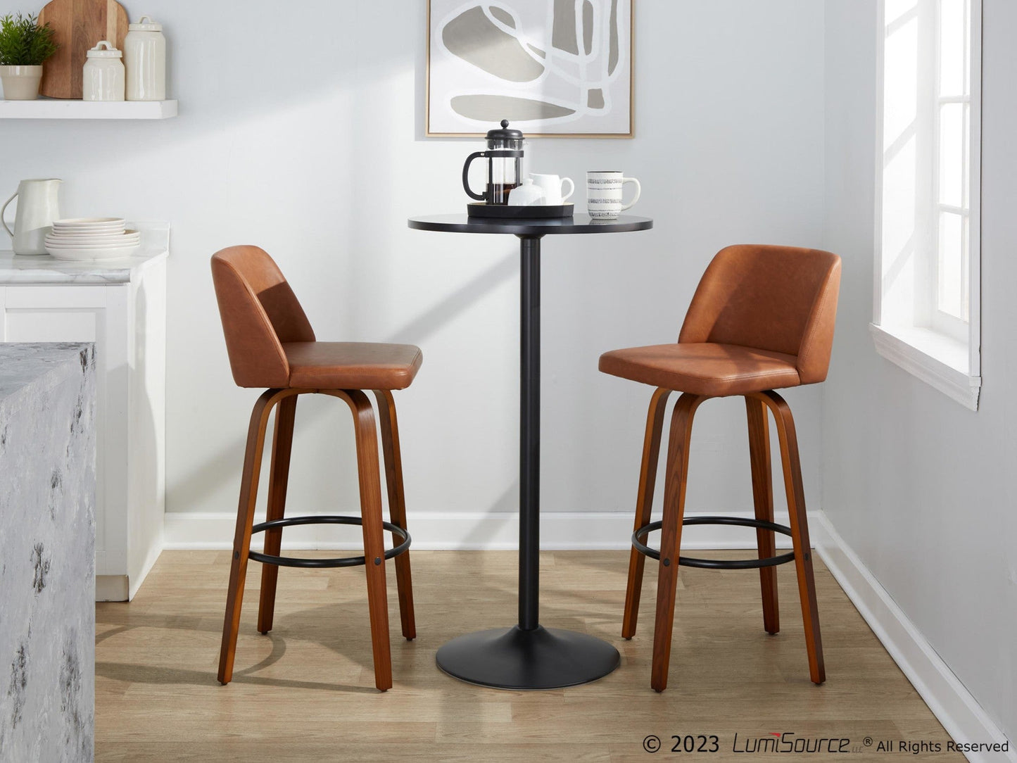 Majestic Office Furniture 30" Fixed-Height Barstool - Set of 2