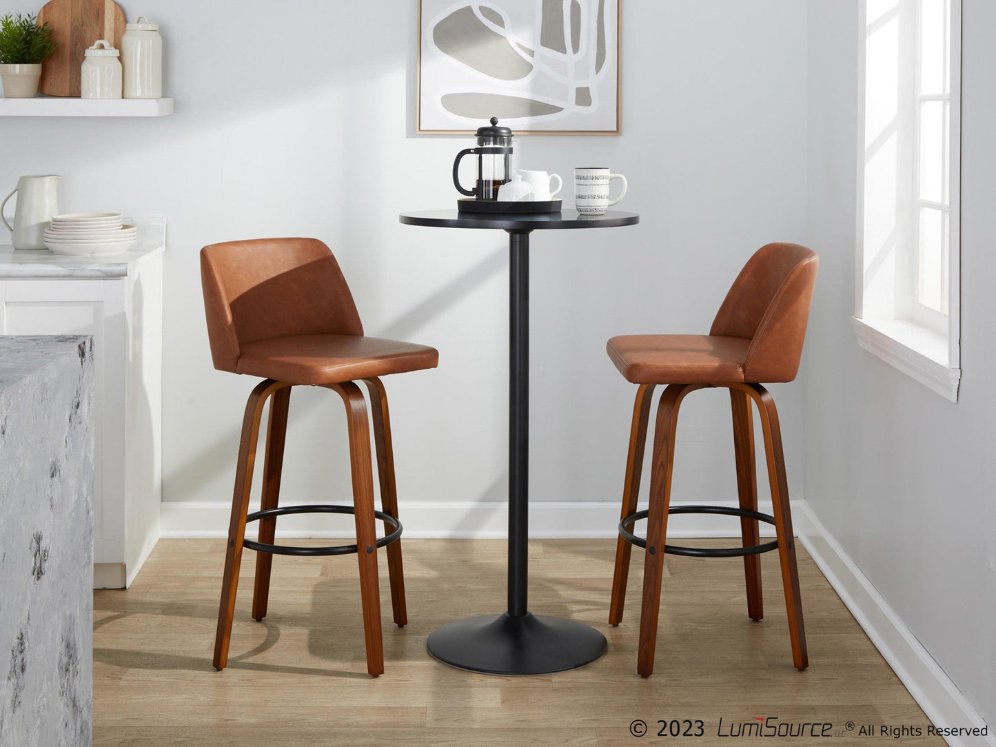 Majestic Office Furniture 30" Fixed-Height Barstool - Set of 2