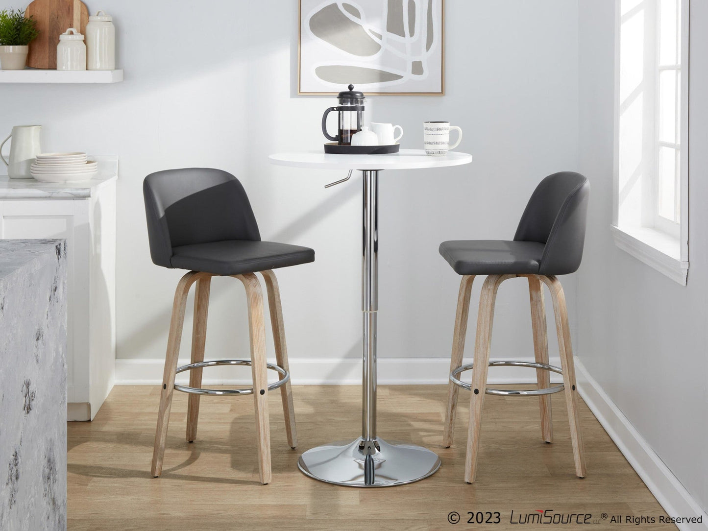 Majestic Office Furniture 30" Fixed-Height Barstool - Set of 2