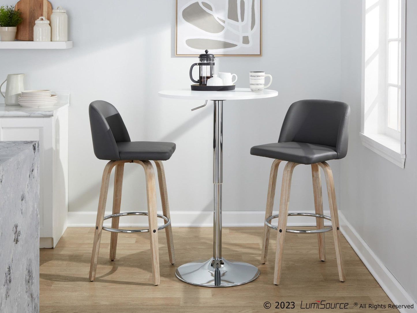 Majestic Office Furniture 30" Fixed-Height Barstool - Set of 2