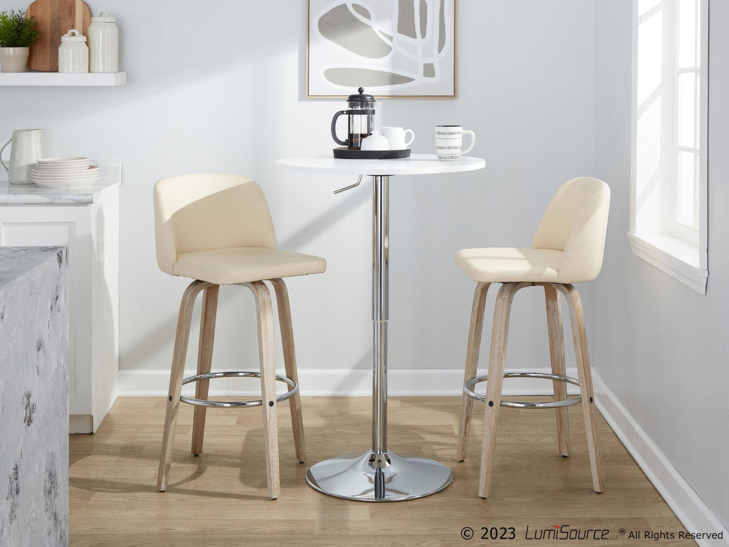Majestic Office Furniture 30" Fixed-Height Barstool - Set of 2