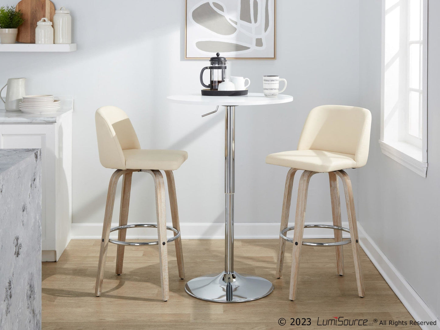Majestic Office Furniture 30" Fixed-Height Barstool - Set of 2