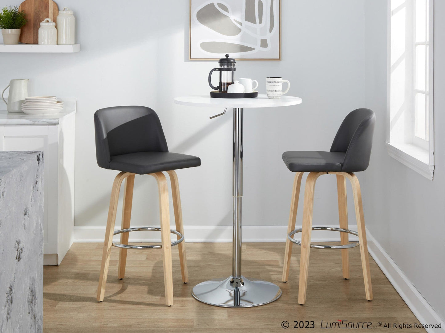 Majestic Office Furniture 30" Fixed-Height Barstool - Set of 2