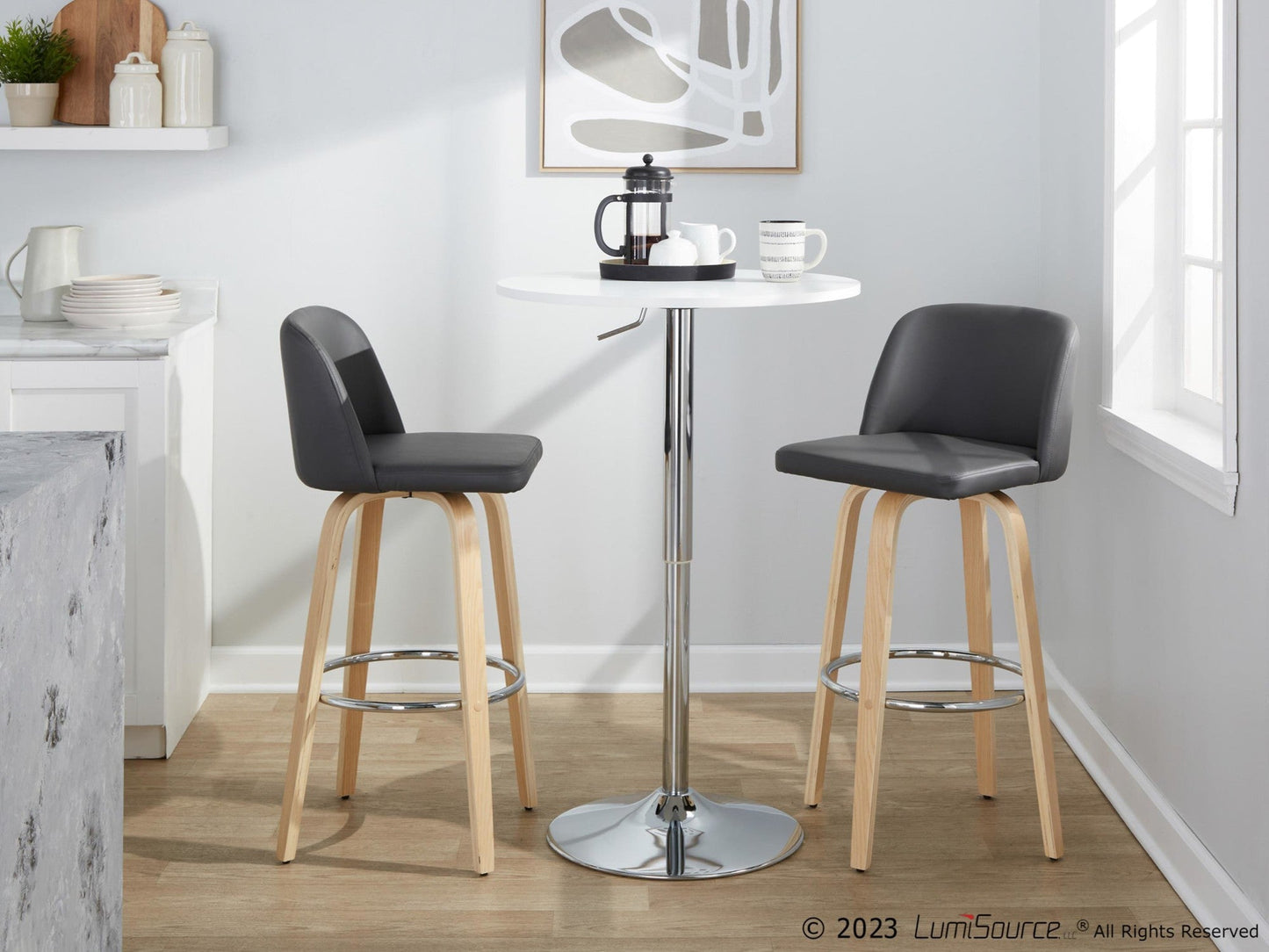 Majestic Office Furniture 30" Fixed-Height Barstool - Set of 2