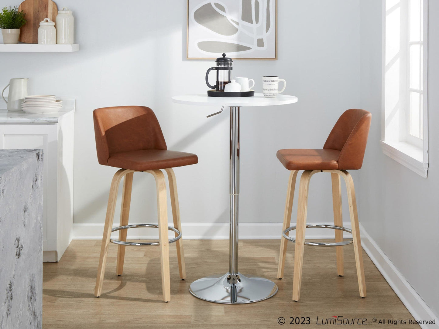 Majestic Office Furniture 30" Fixed-Height Barstool - Set of 2