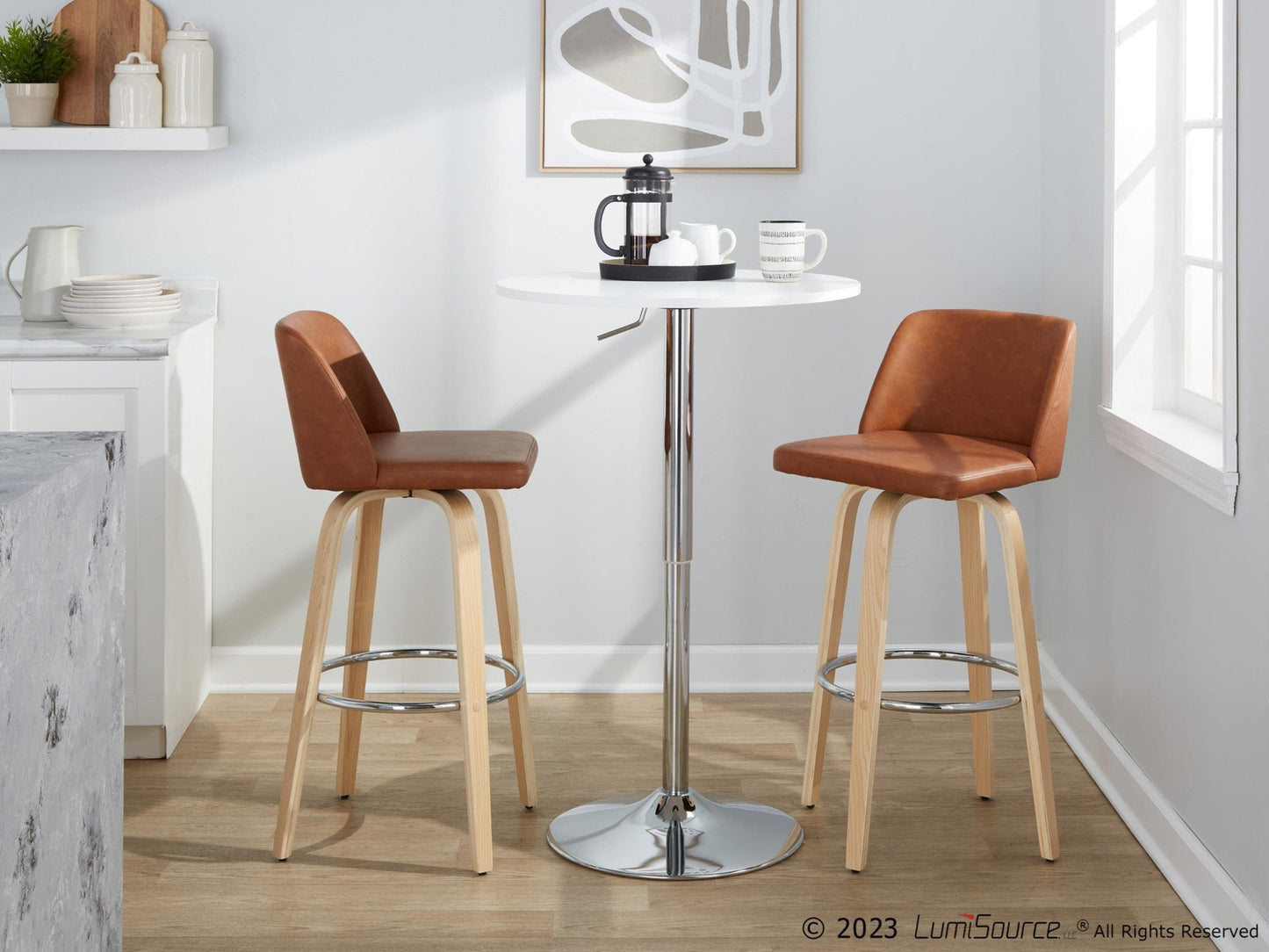 Majestic Office Furniture 30" Fixed-Height Barstool - Set of 2