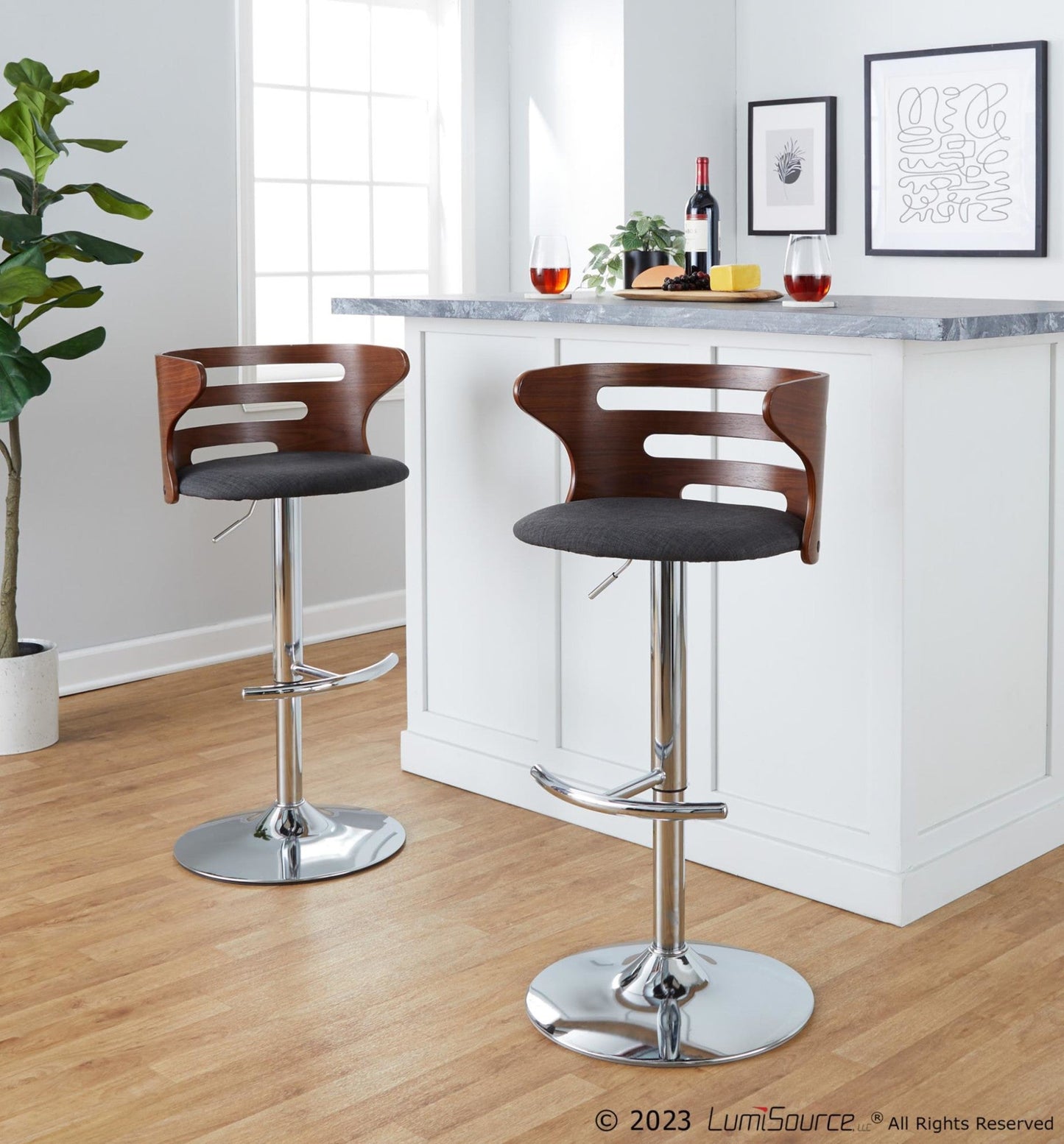 Majestic Office Furniture Adjustable Barstool - Set of 2