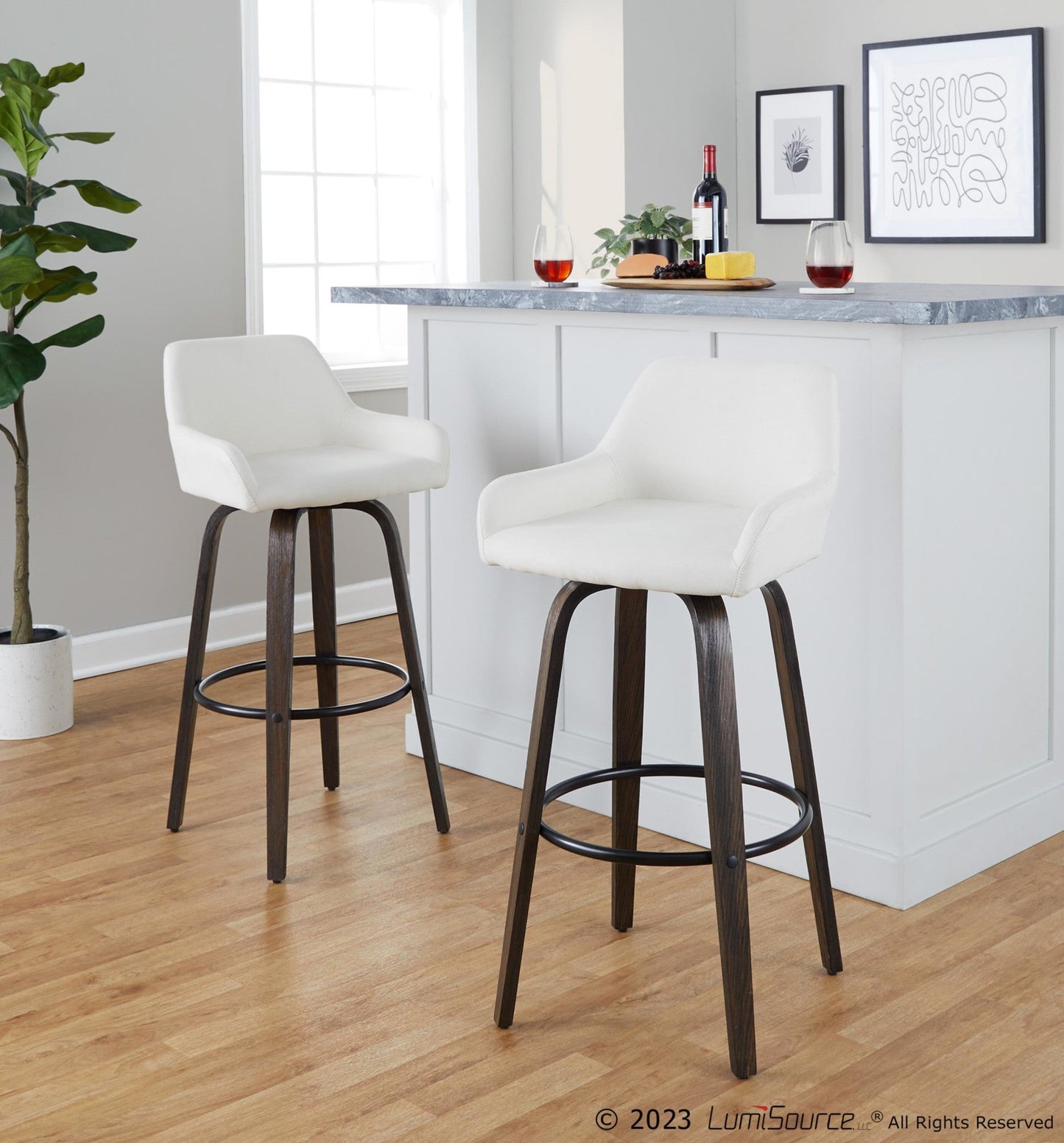 Majestic Office Furniture 30" Fixed-Height Barstool - Set of 2