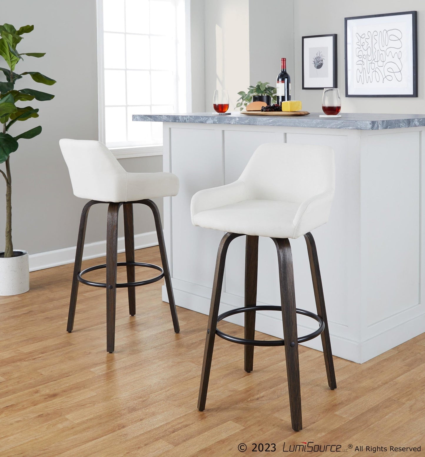Majestic Office Furniture 30" Fixed-Height Barstool - Set of 2