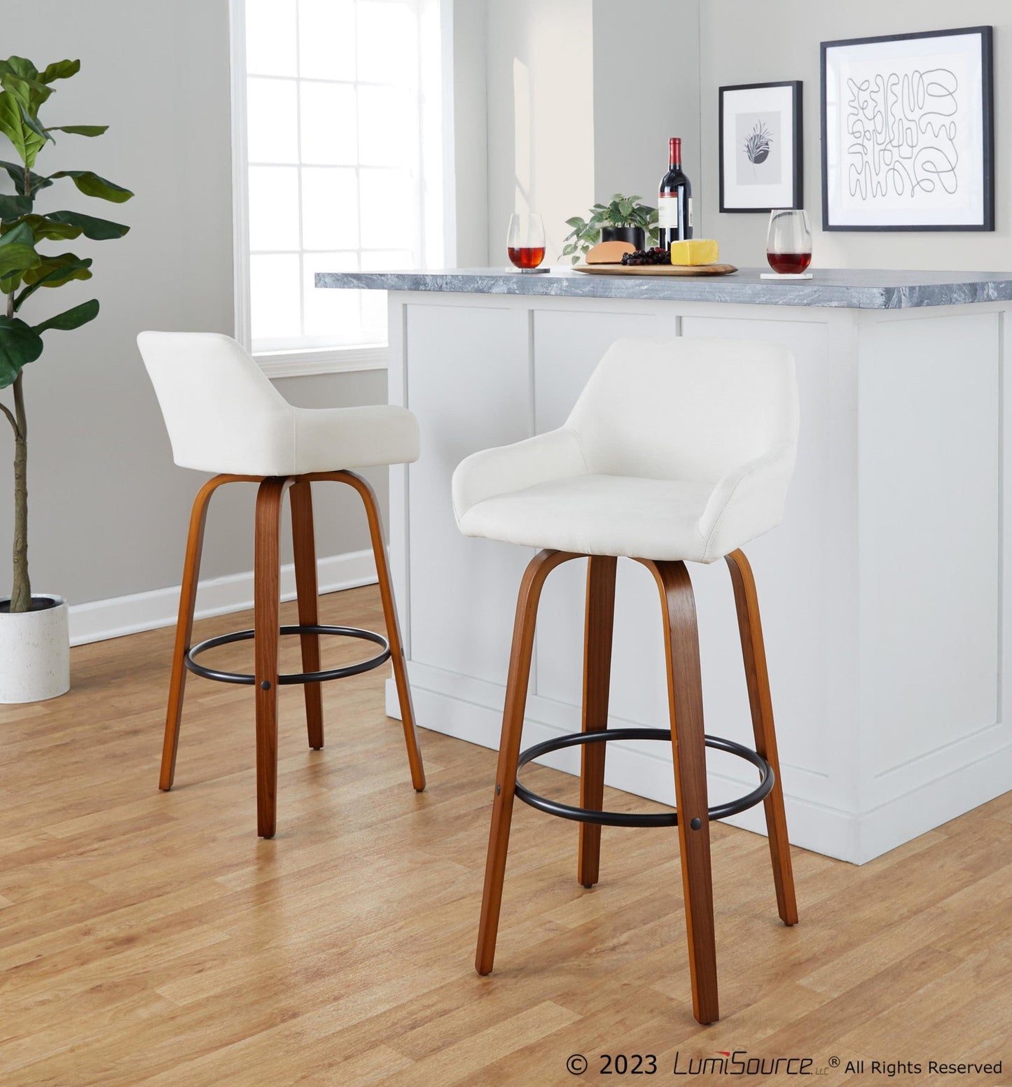 Majestic Office Furniture 30" Fixed-Height Barstool - Set of 2