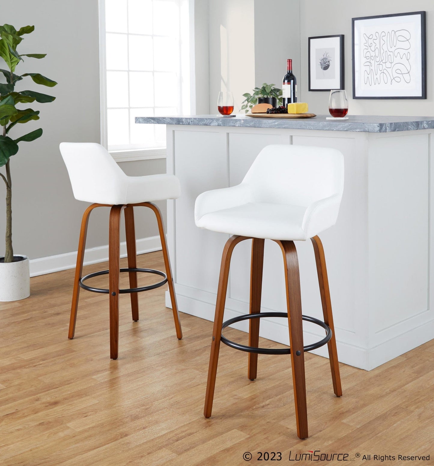 Majestic Office Furniture 30" Fixed-Height Barstool - Set of 2