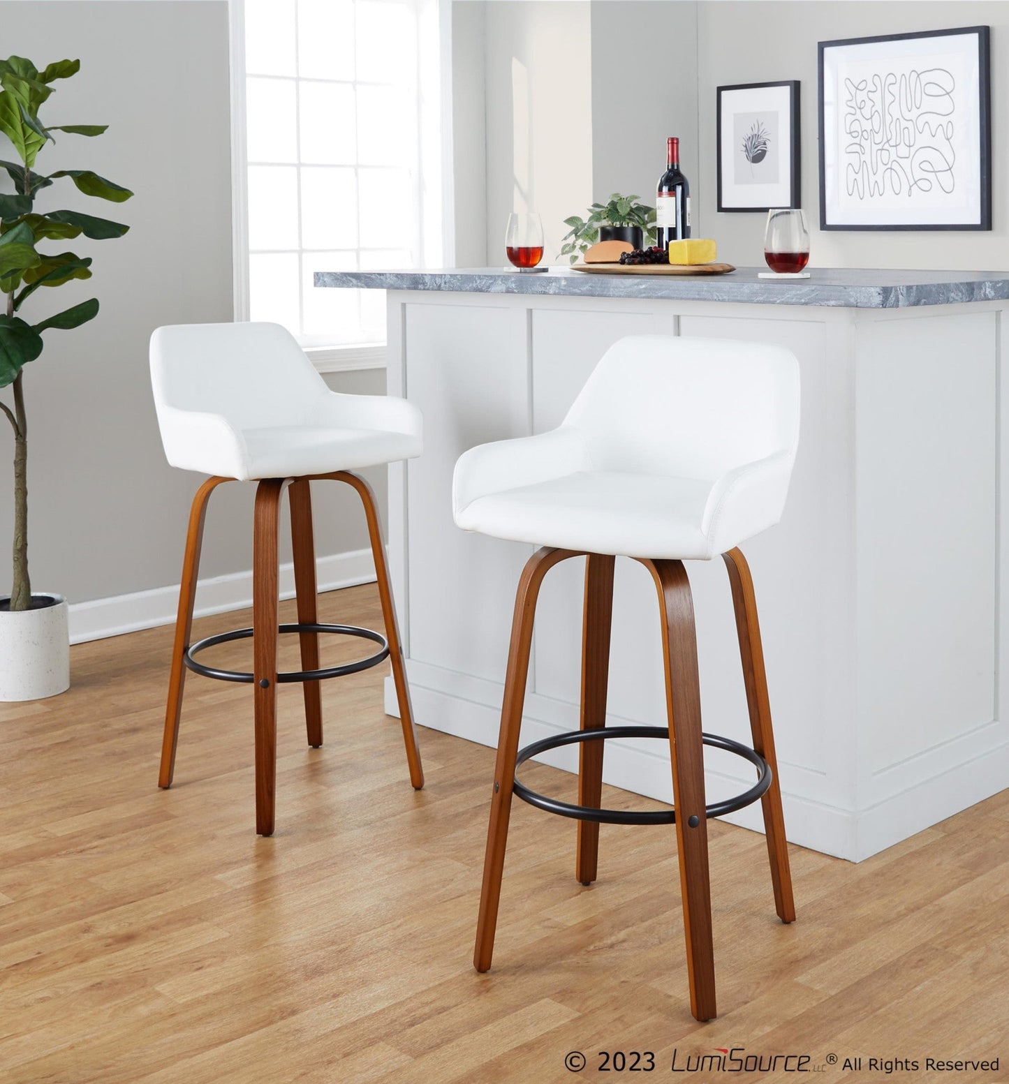Majestic Office Furniture 30" Fixed-Height Barstool - Set of 2