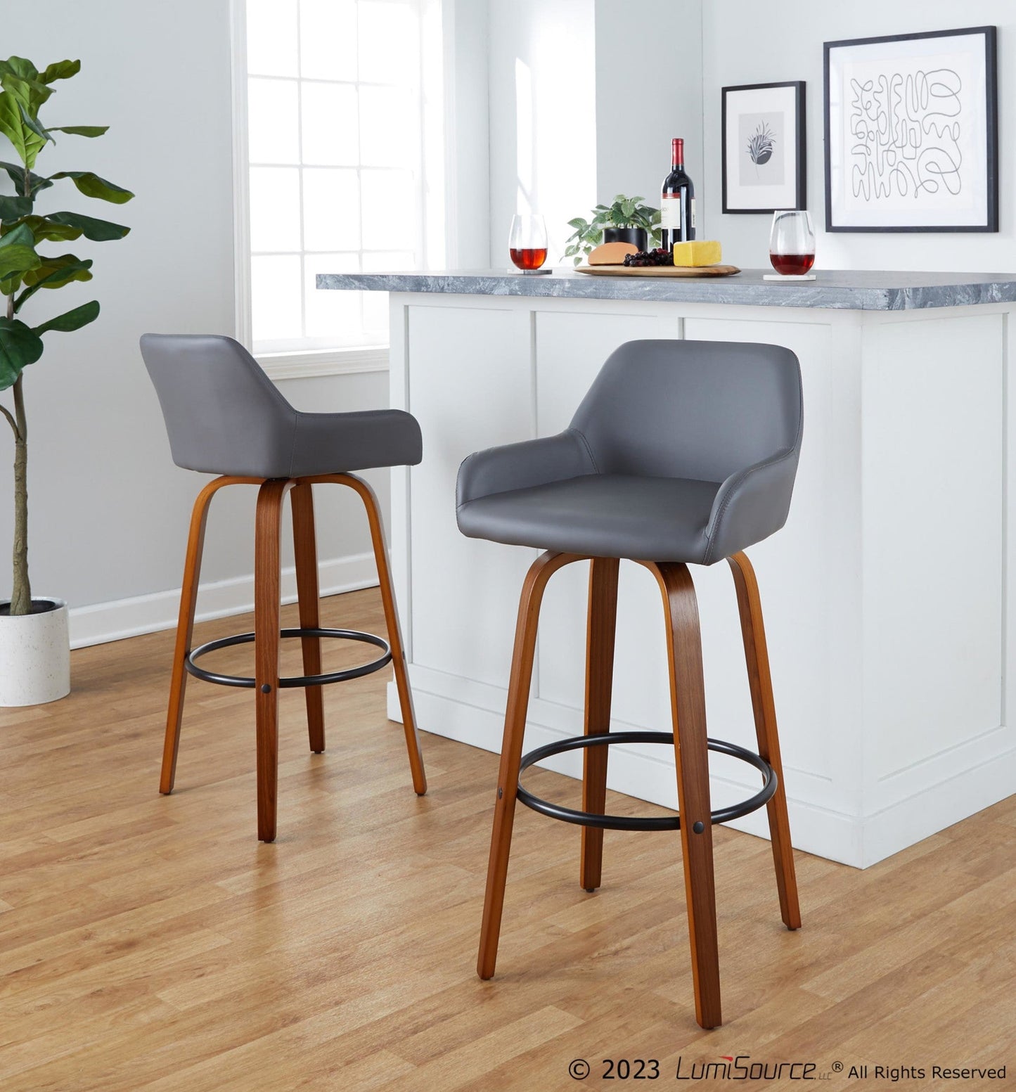 Majestic Office Furniture 30" Fixed-Height Barstool - Set of 2