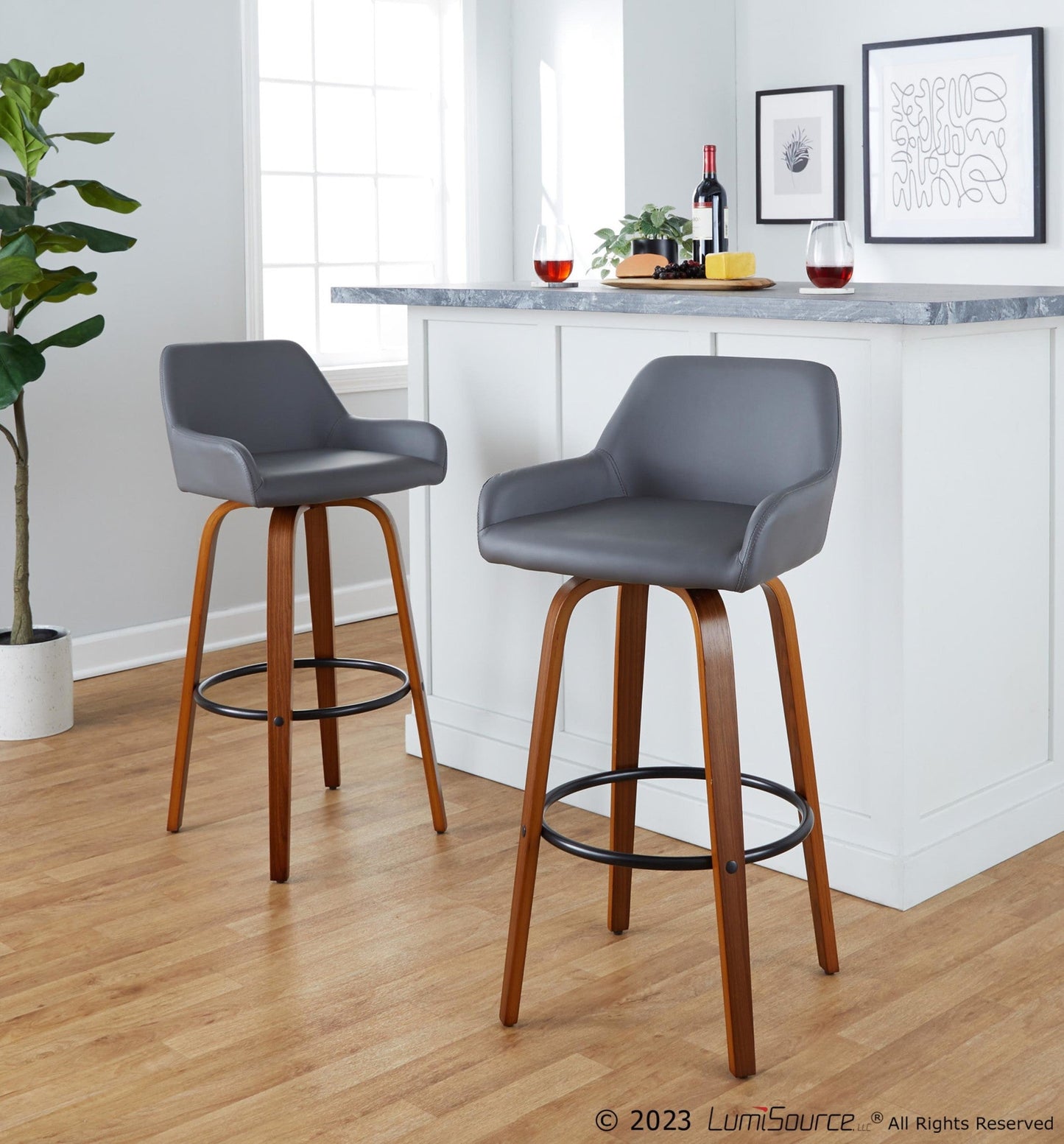 Majestic Office Furniture 30" Fixed-Height Barstool - Set of 2