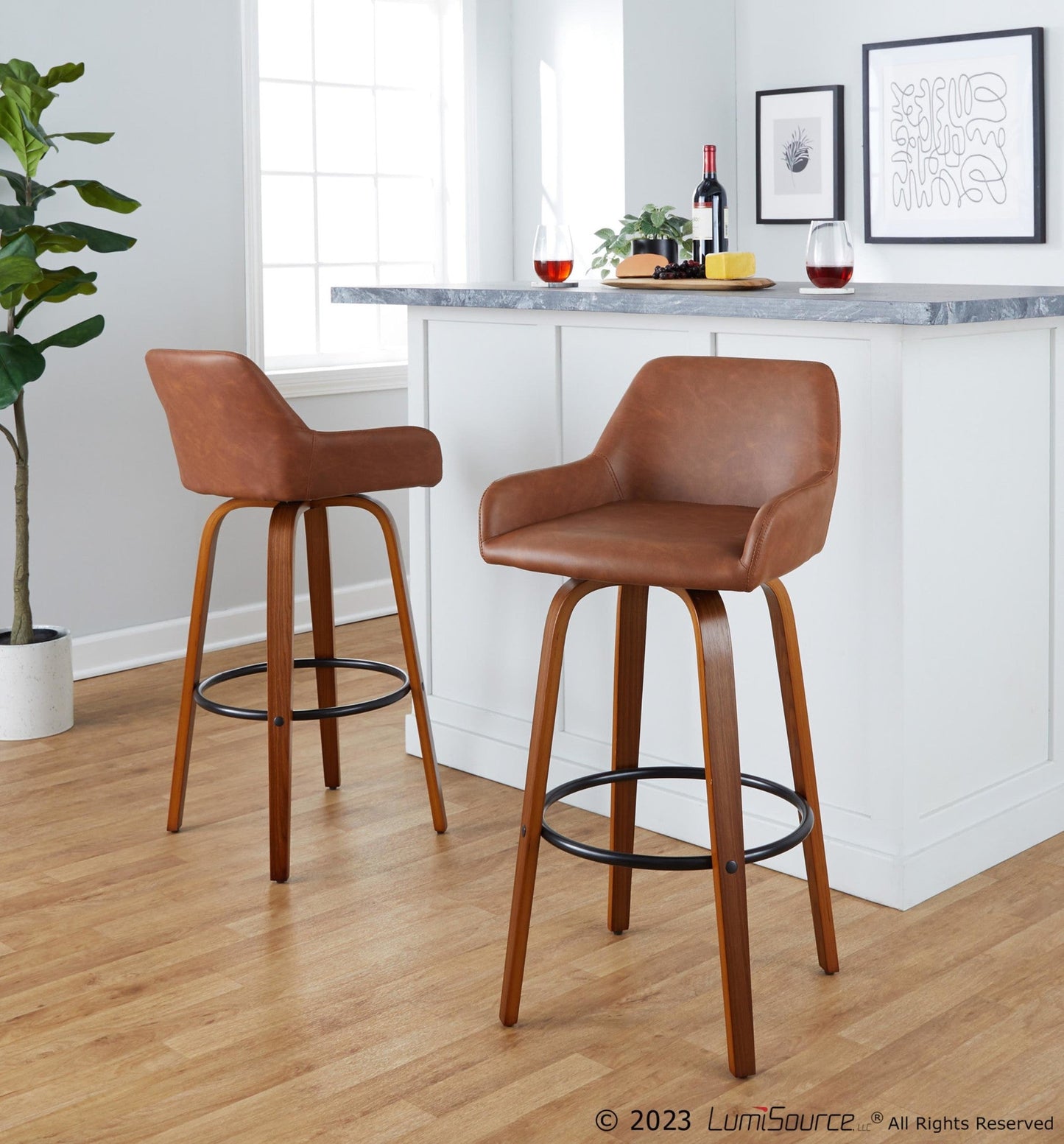 Majestic Office Furniture 30" Fixed-Height Barstool - Set of 2