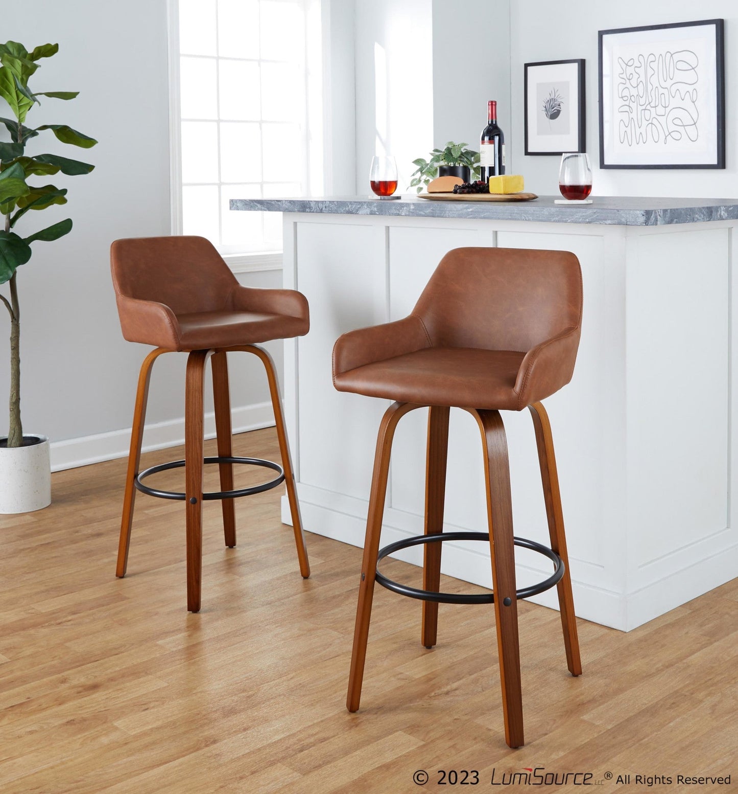 Majestic Office Furniture 30" Fixed-Height Barstool - Set of 2