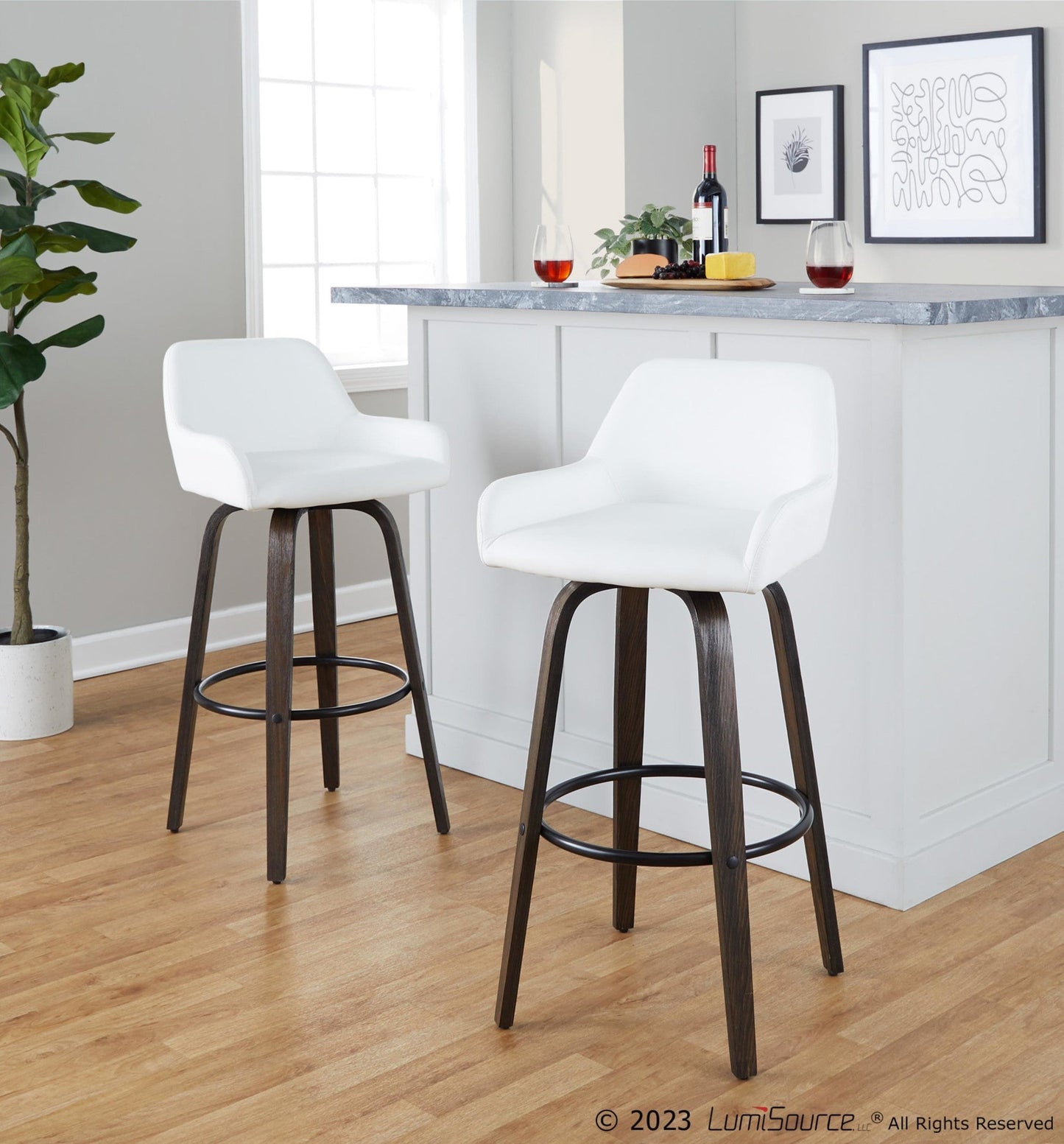Majestic Office Furniture 30" Fixed-Height Barstool - Set of 2