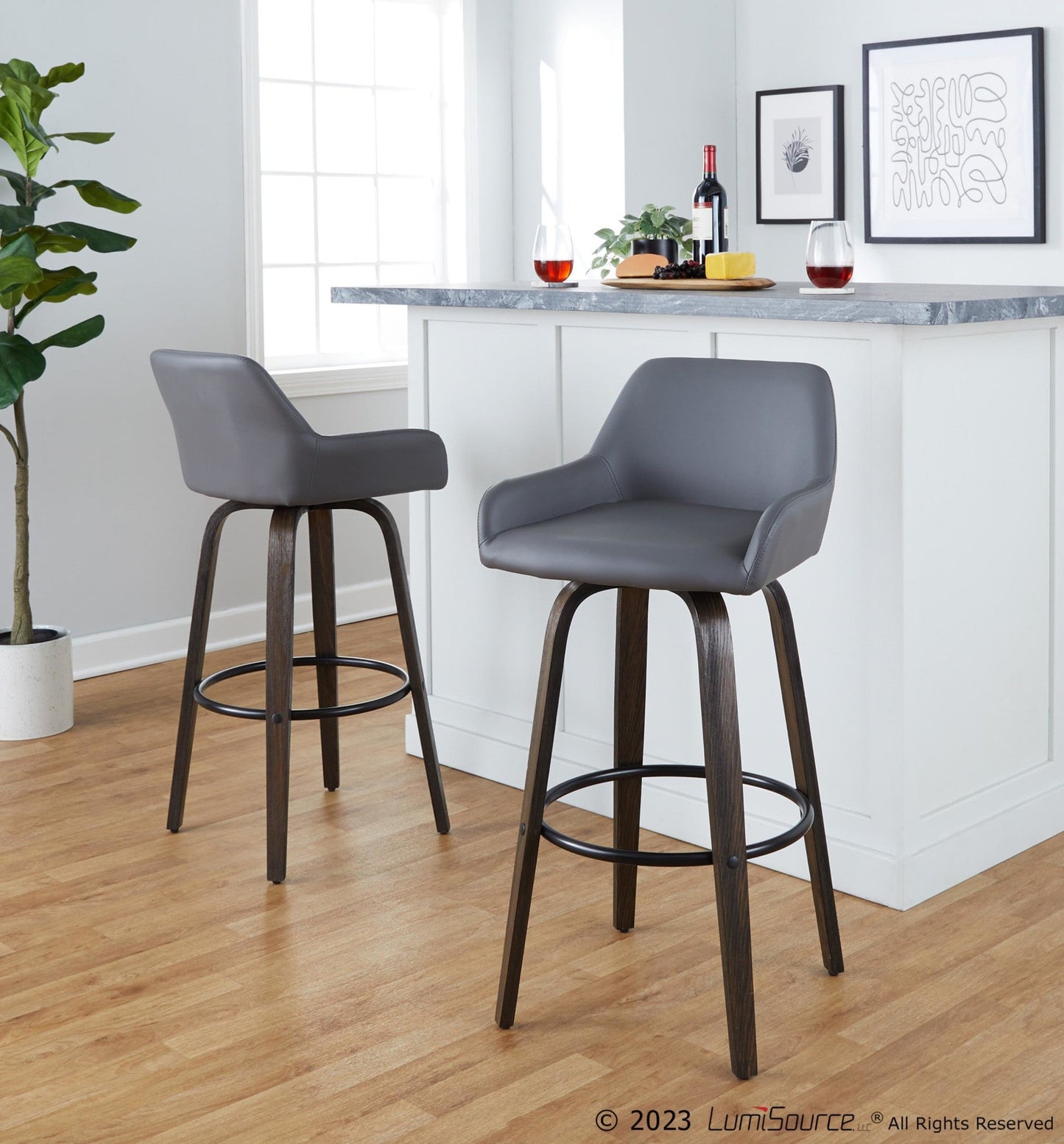 Majestic Office Furniture 30" Fixed-Height Barstool - Set of 2