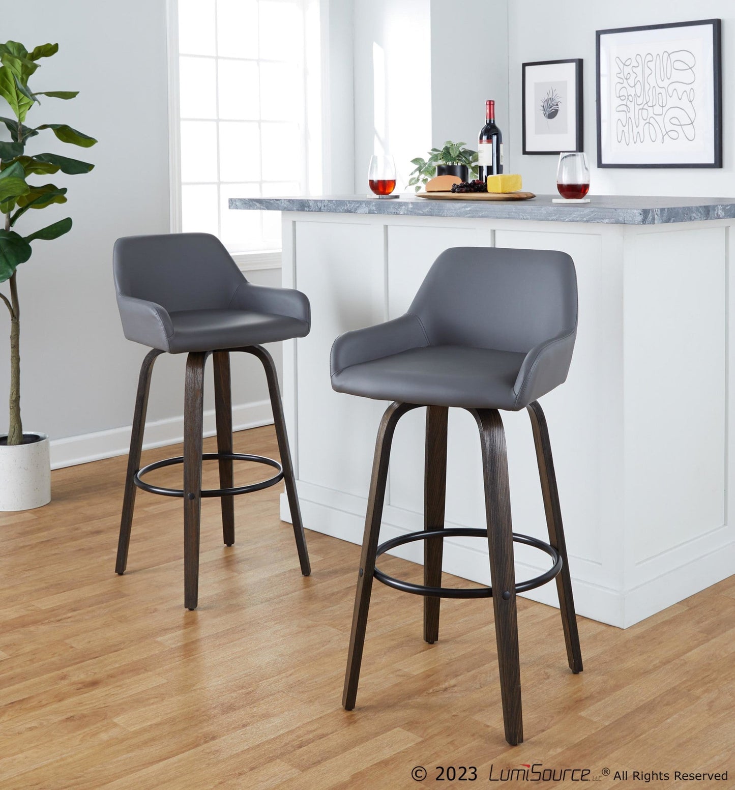 Majestic Office Furniture 30" Fixed-Height Barstool - Set of 2