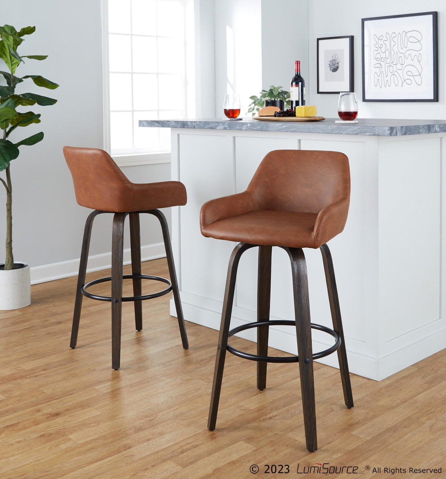 Majestic Office Furniture 30" Fixed-Height Barstool - Set of 2