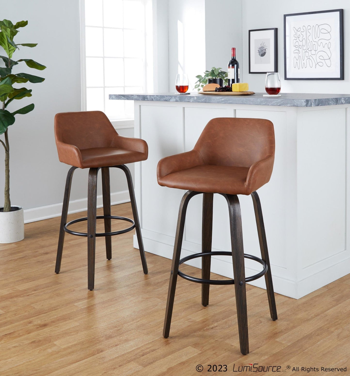 Majestic Office Furniture 30" Fixed-Height Barstool - Set of 2