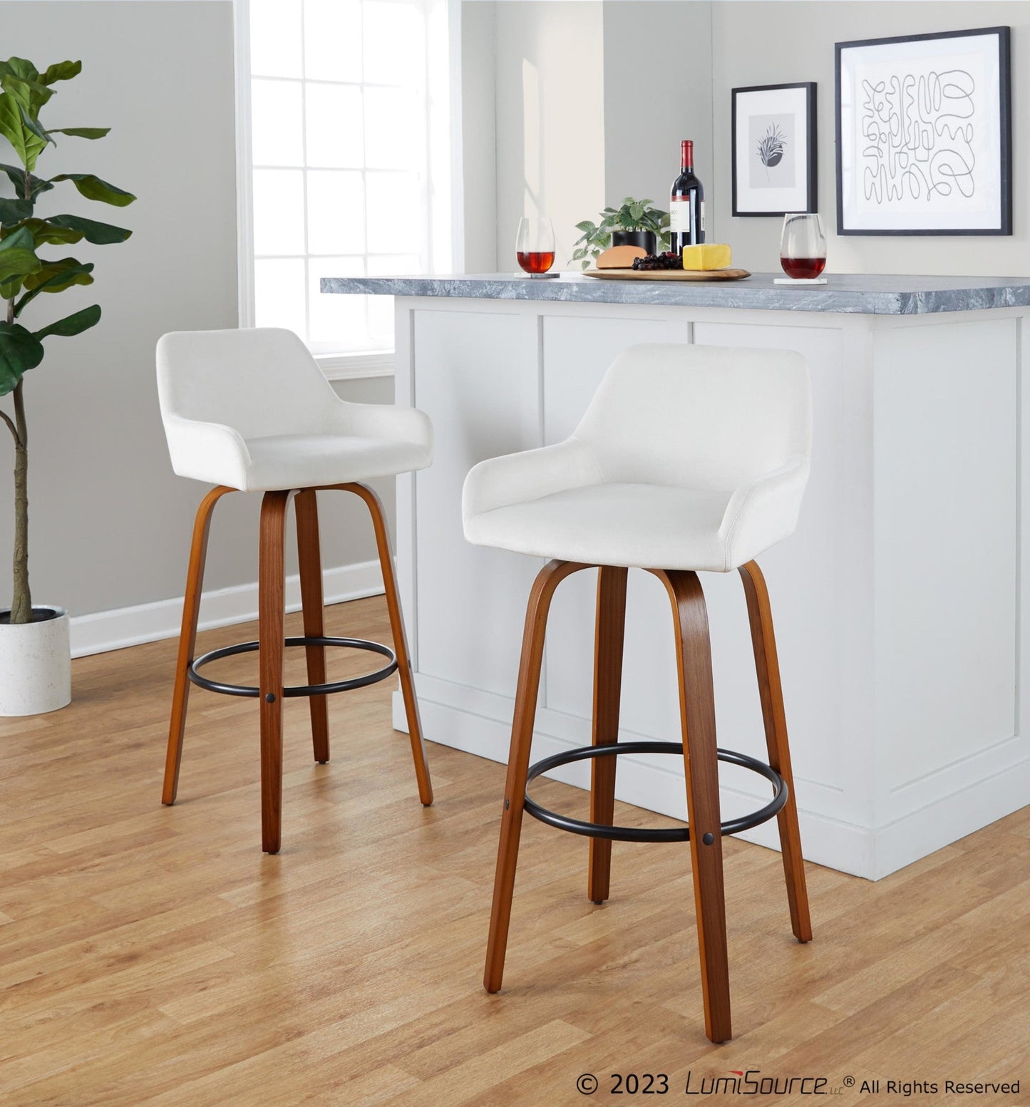 Majestic Office Furniture 30" Fixed-Height Barstool - Set of 2