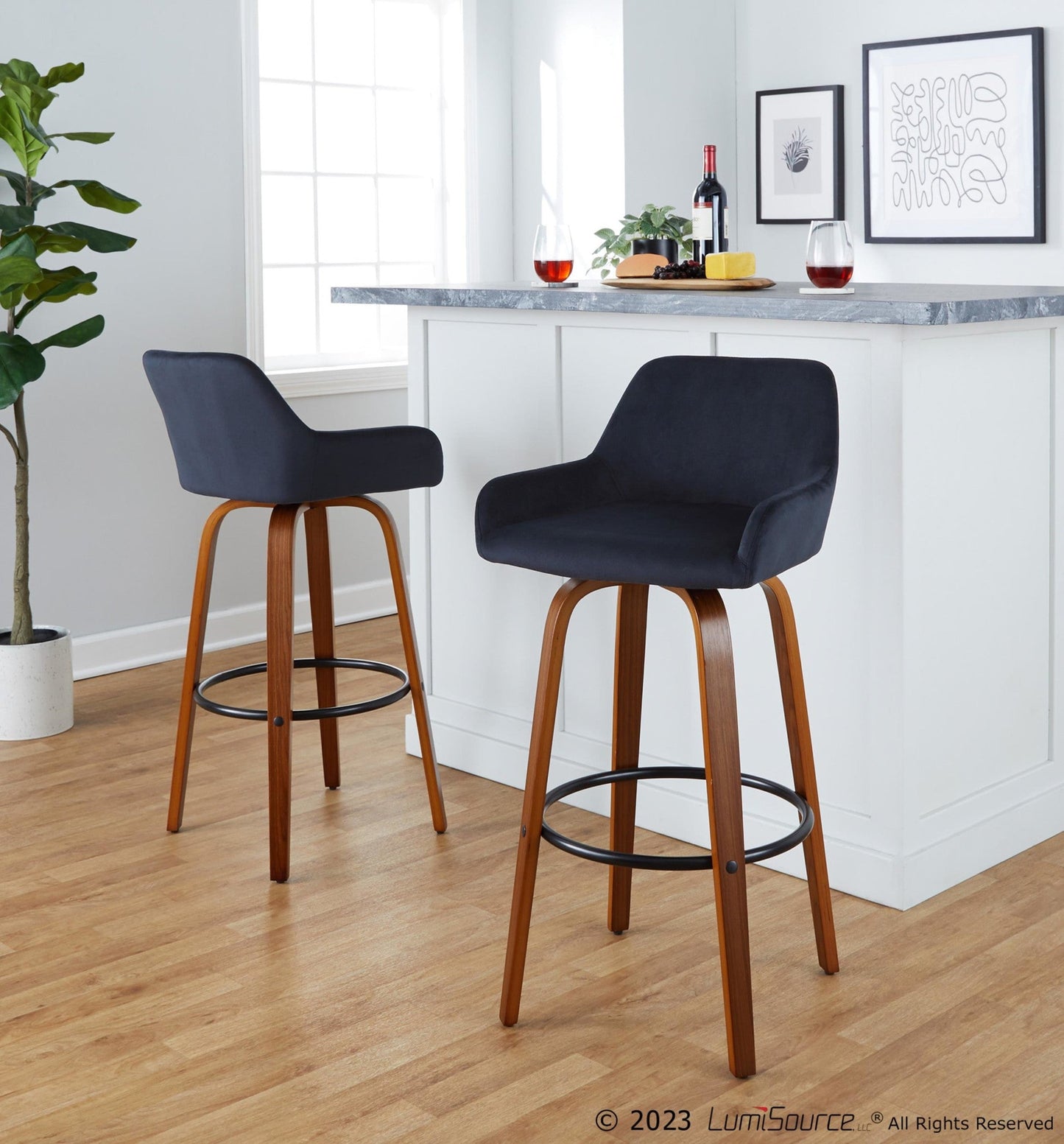 Majestic Office Furniture 30" Fixed-Height Barstool - Set of 2