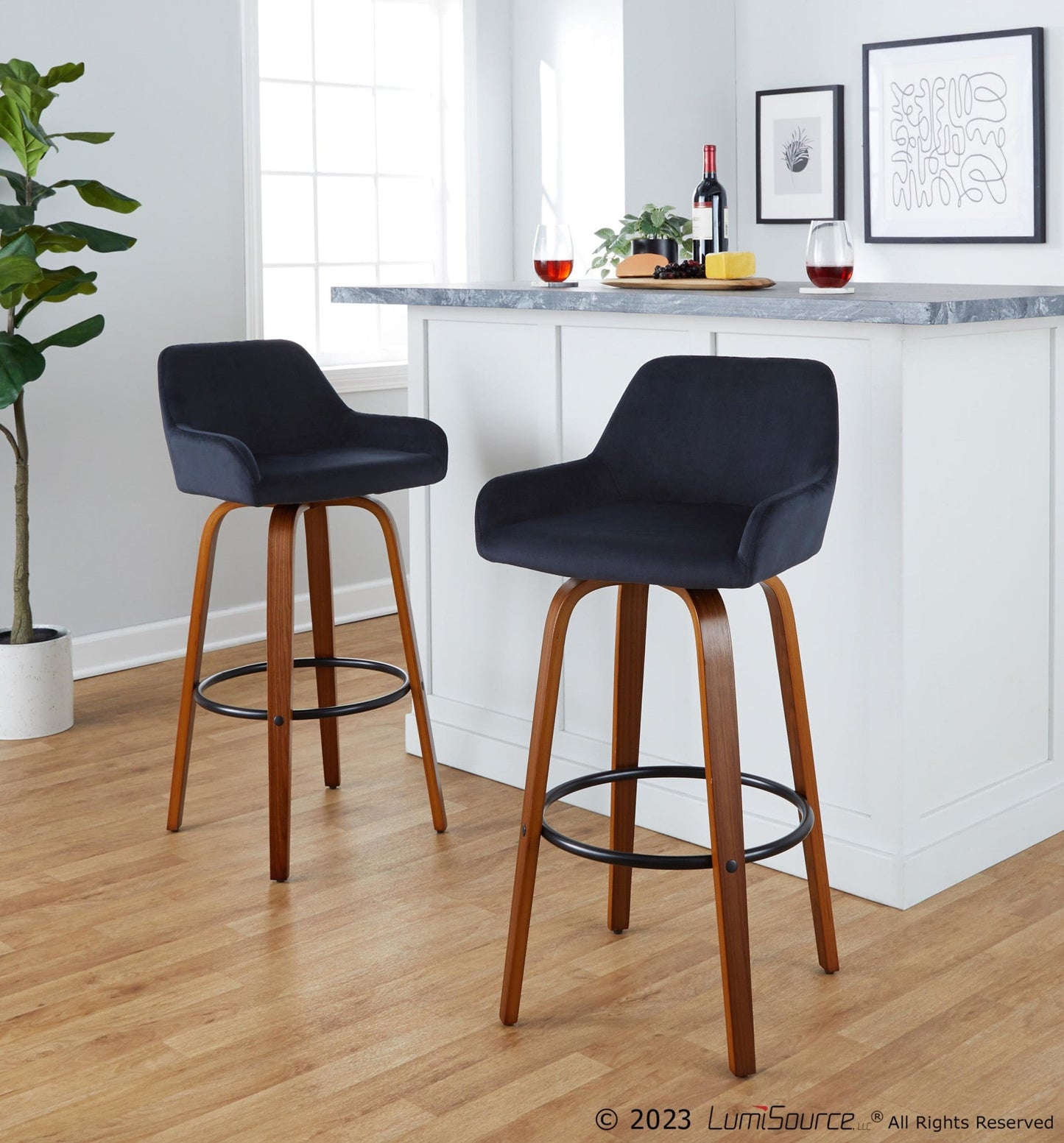 Majestic Office Furniture 30" Fixed-Height Barstool - Set of 2