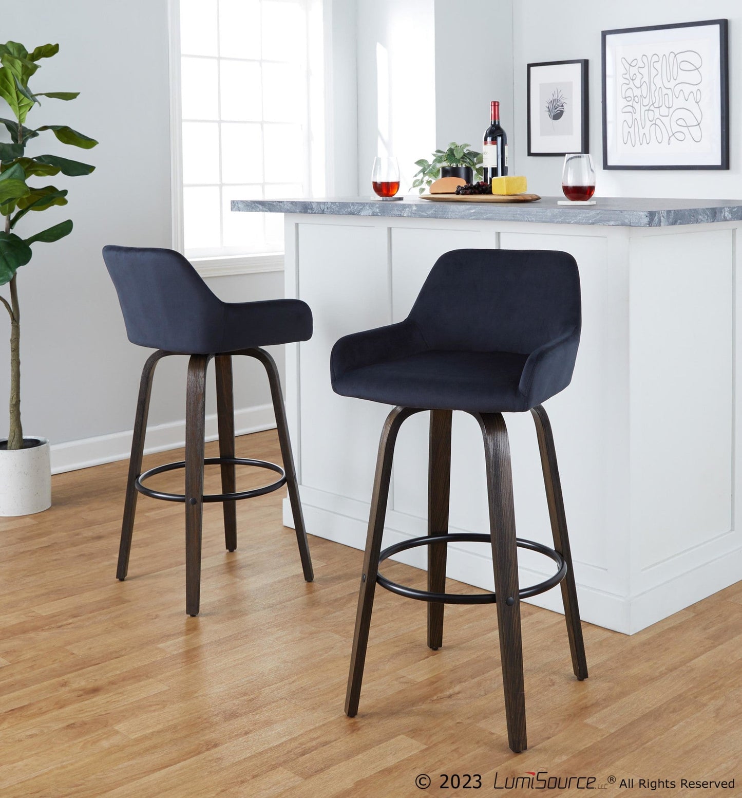 Majestic Office Furniture 30" Fixed-Height Barstool - Set of 2
