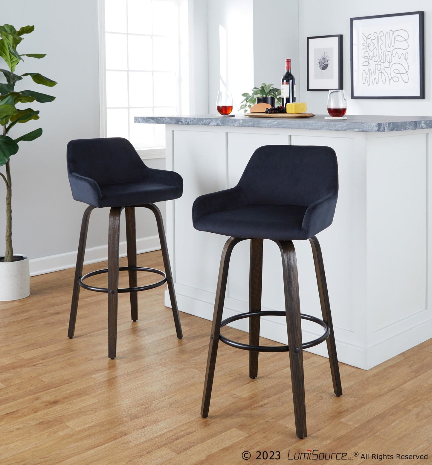 Majestic Office Furniture 30" Fixed-Height Barstool - Set of 2