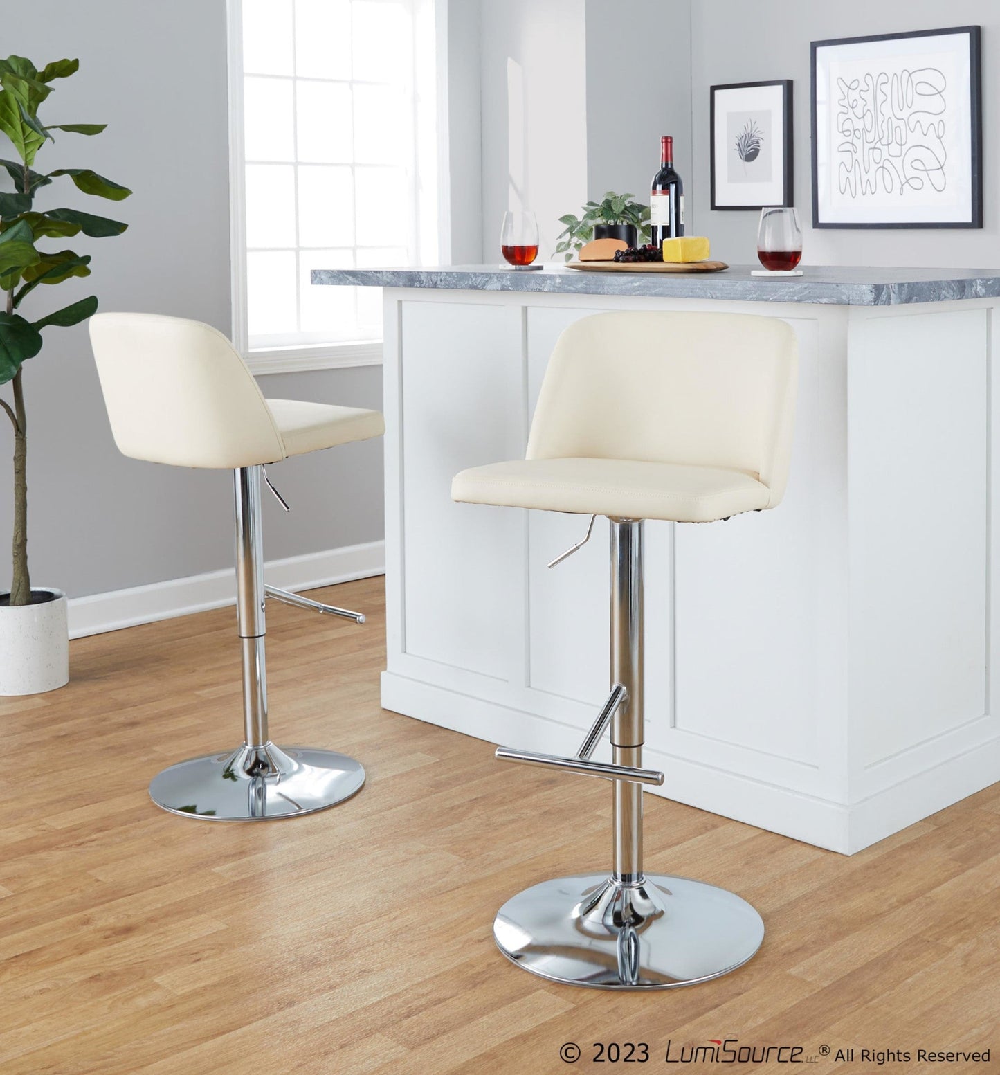 Majestic Office Furniture Adjustable Barstool - Set of 2