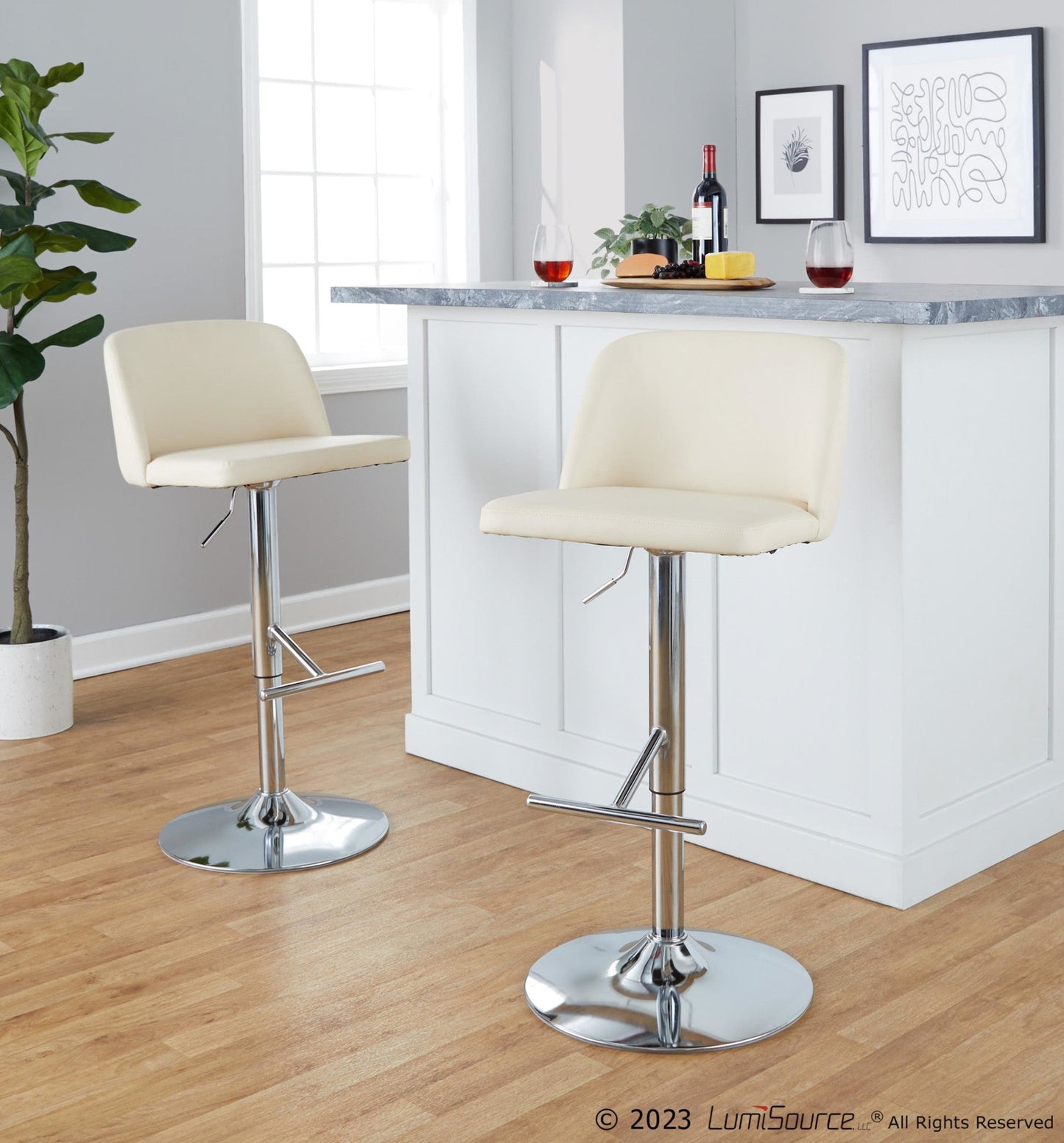 Majestic Office Furniture Adjustable Barstool - Set of 2
