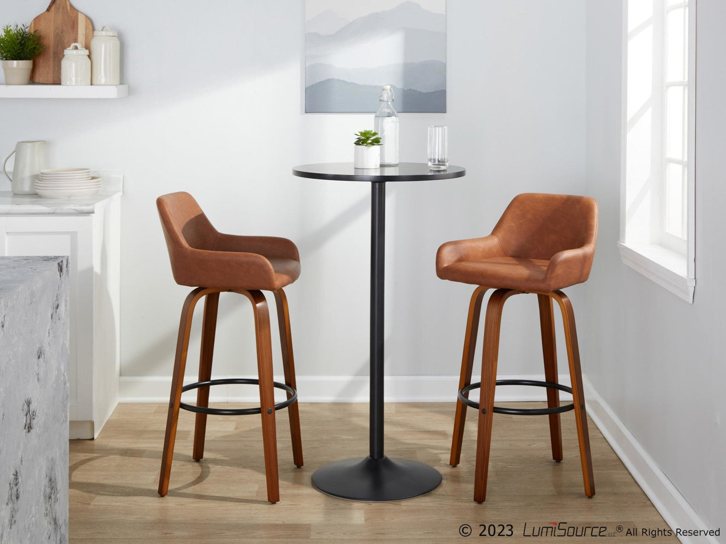 Majestic Office Furniture 30" Fixed-Height Barstool - Set of 2