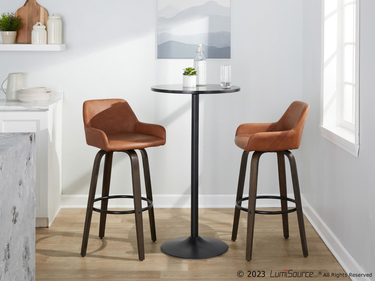 Majestic Office Furniture 30" Fixed-Height Barstool - Set of 2