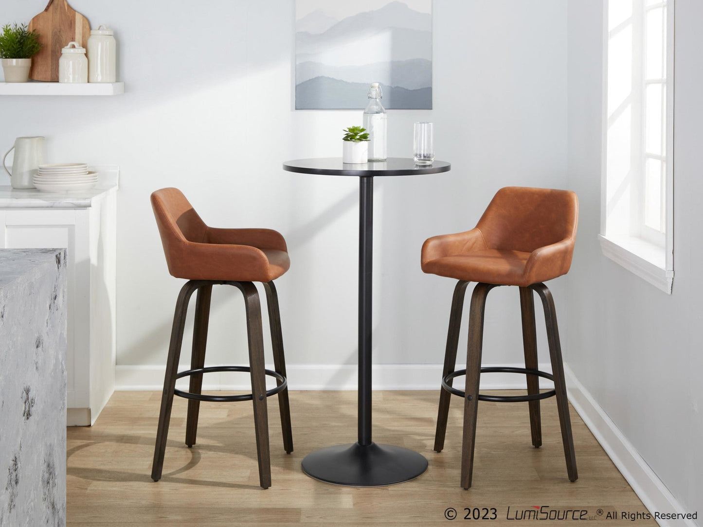 Majestic Office Furniture 30" Fixed-Height Barstool - Set of 2