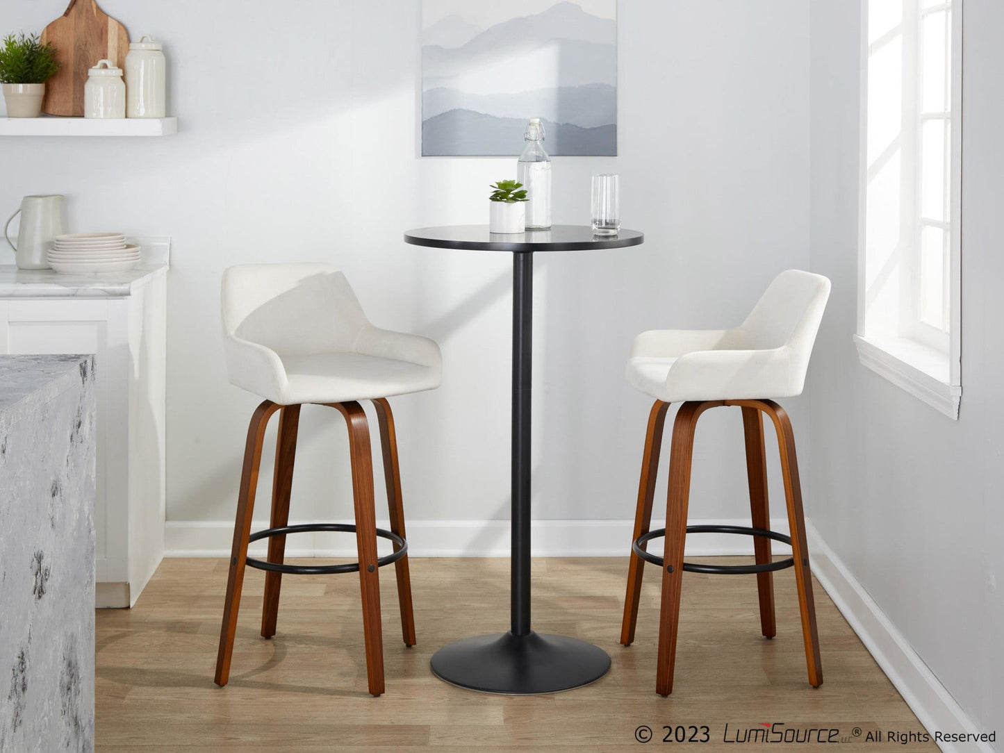 Majestic Office Furniture 30" Fixed-Height Barstool - Set of 2