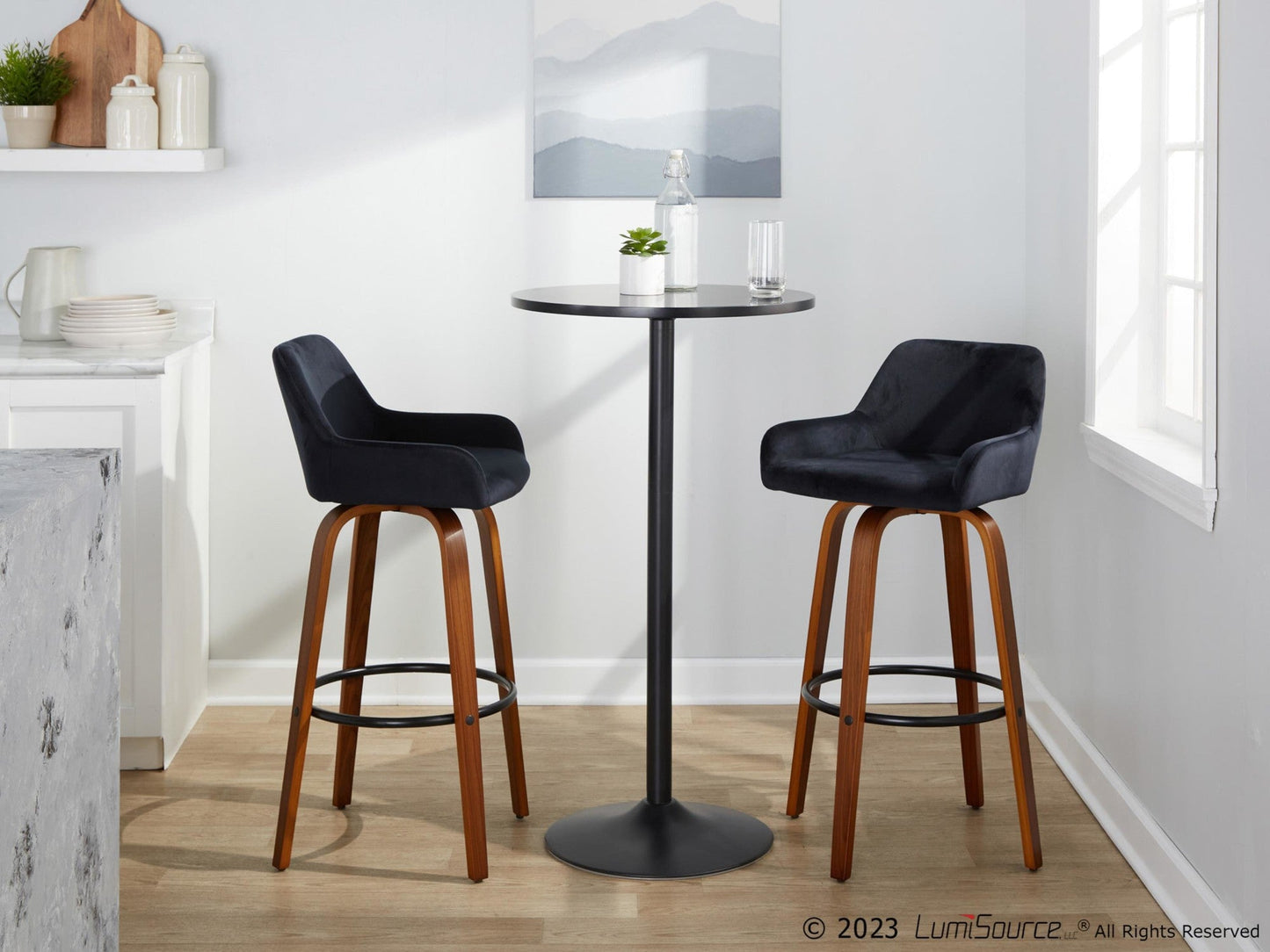 Majestic Office Furniture 30" Fixed-Height Barstool - Set of 2