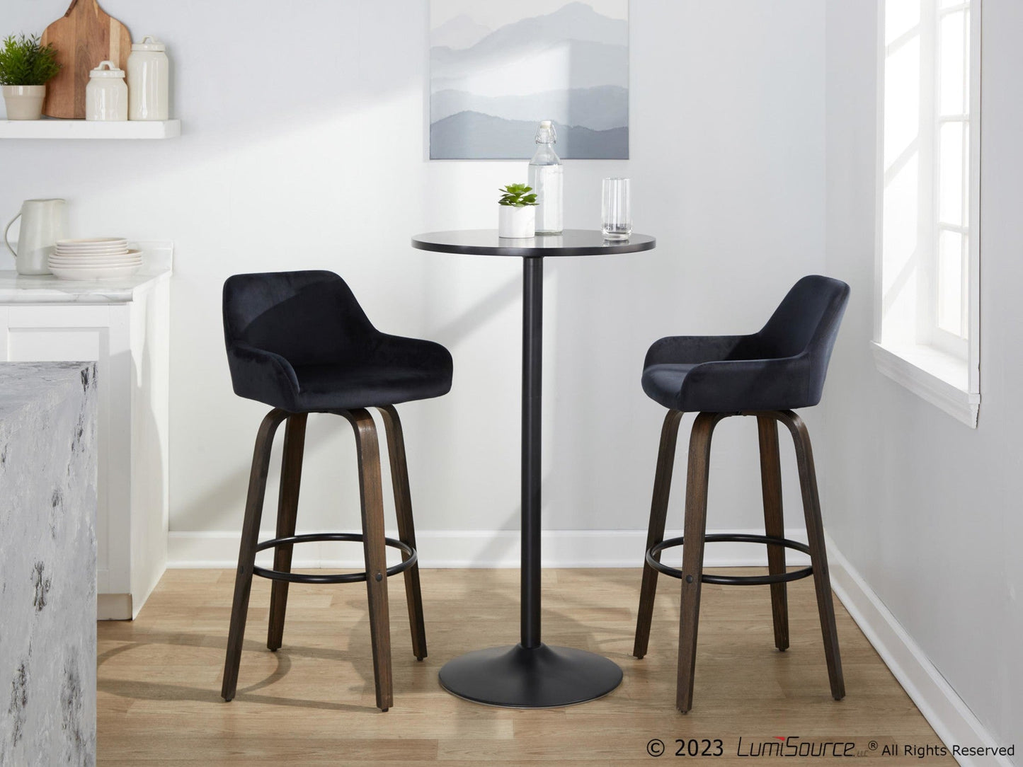 Majestic Office Furniture 30" Fixed-Height Barstool - Set of 2