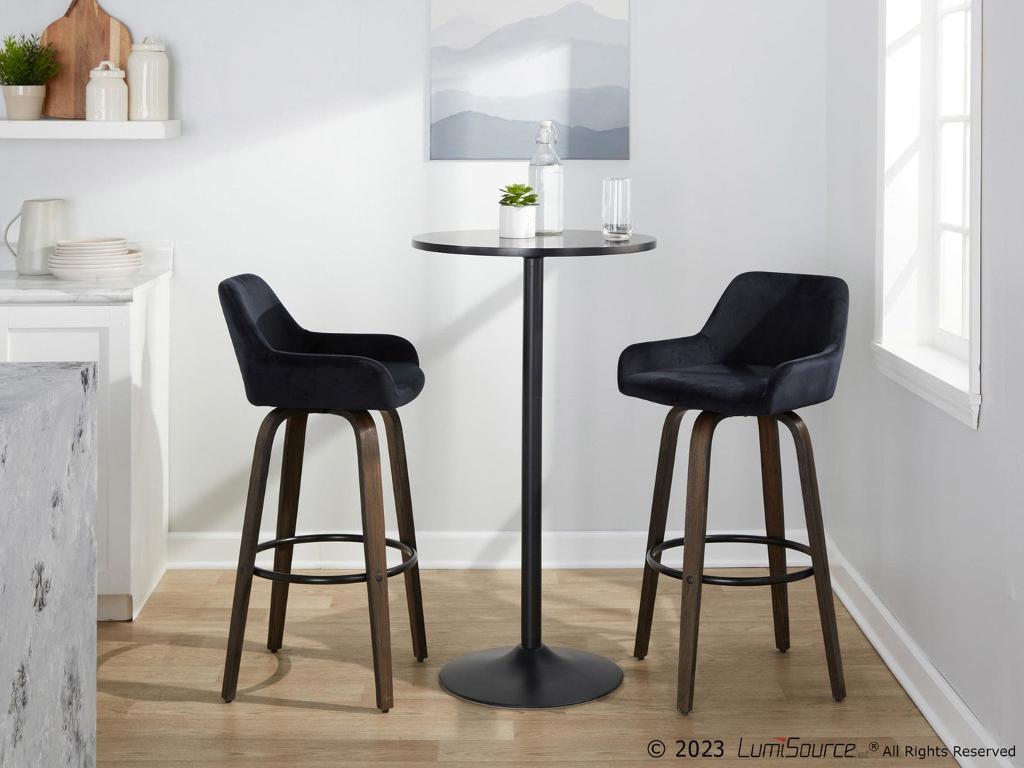 Majestic Office Furniture 30" Fixed-Height Barstool - Set of 2