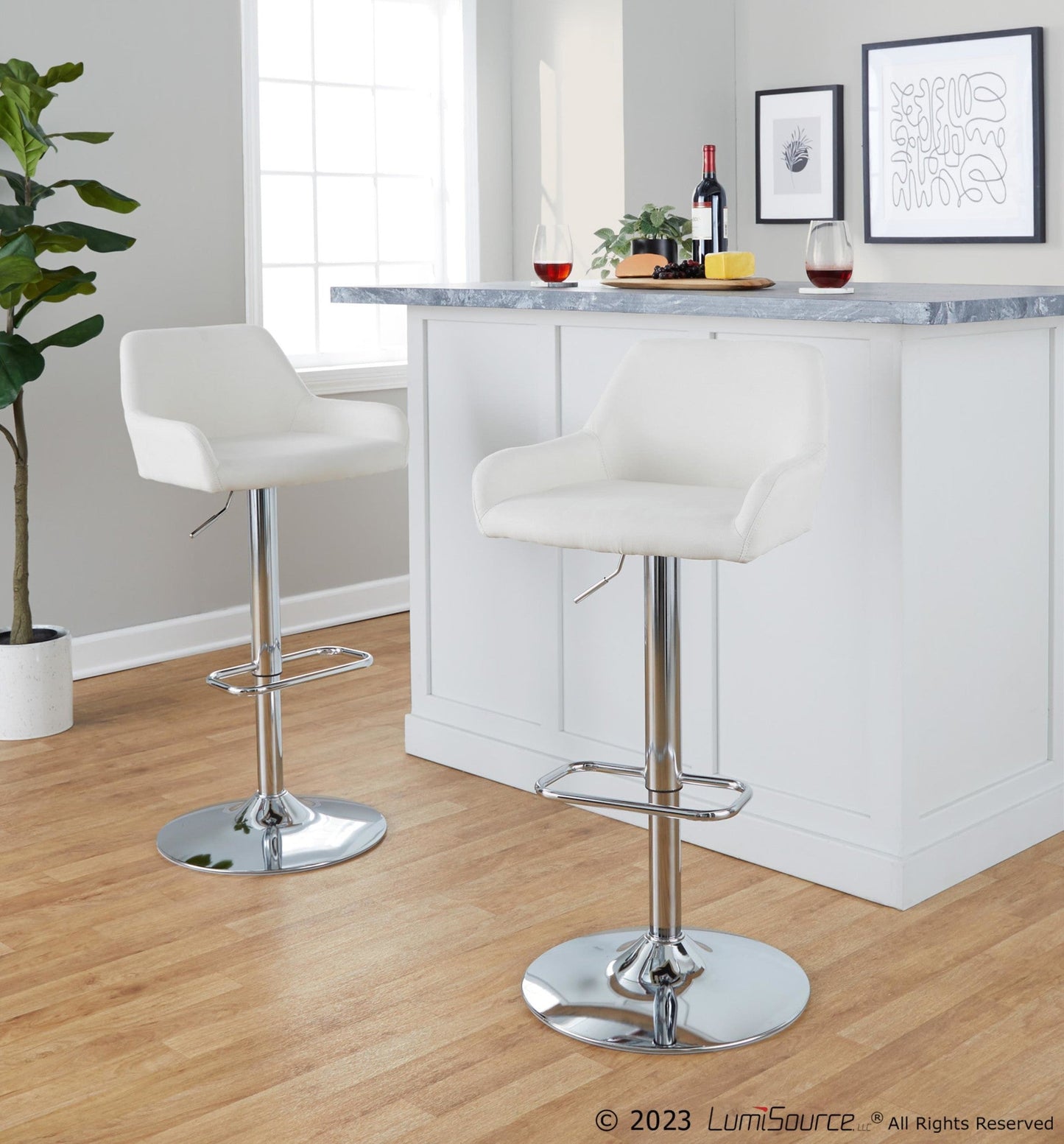 Majestic Office Furniture Adjustable Barstool - Set of 2