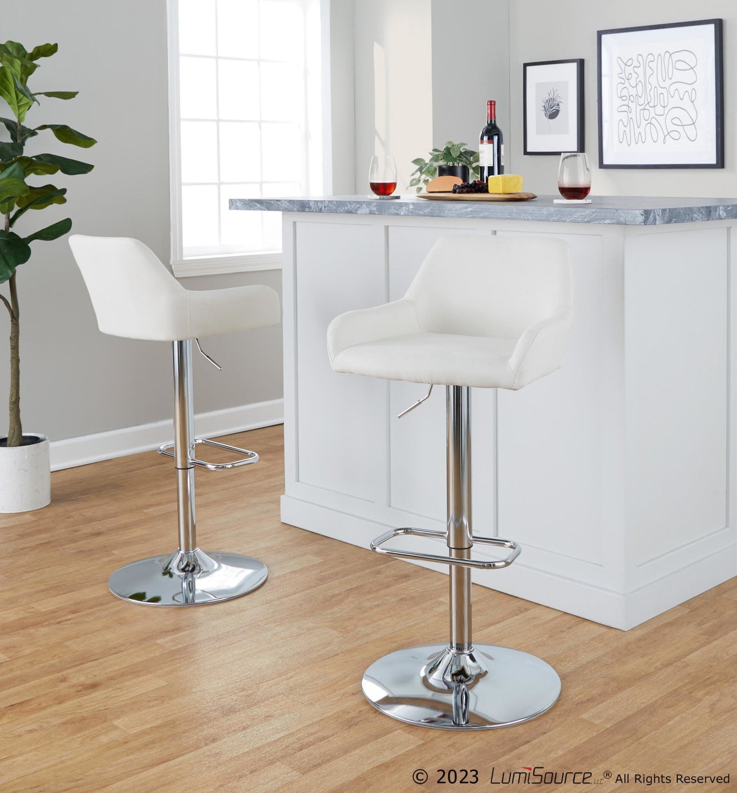 Majestic Office Furniture Adjustable Barstool - Set of 2