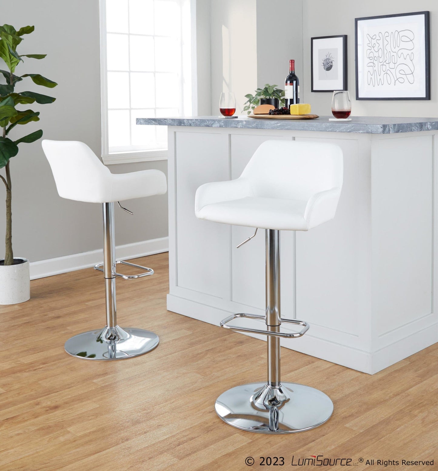 Majestic Office Furniture Adjustable Barstool - Set of 2