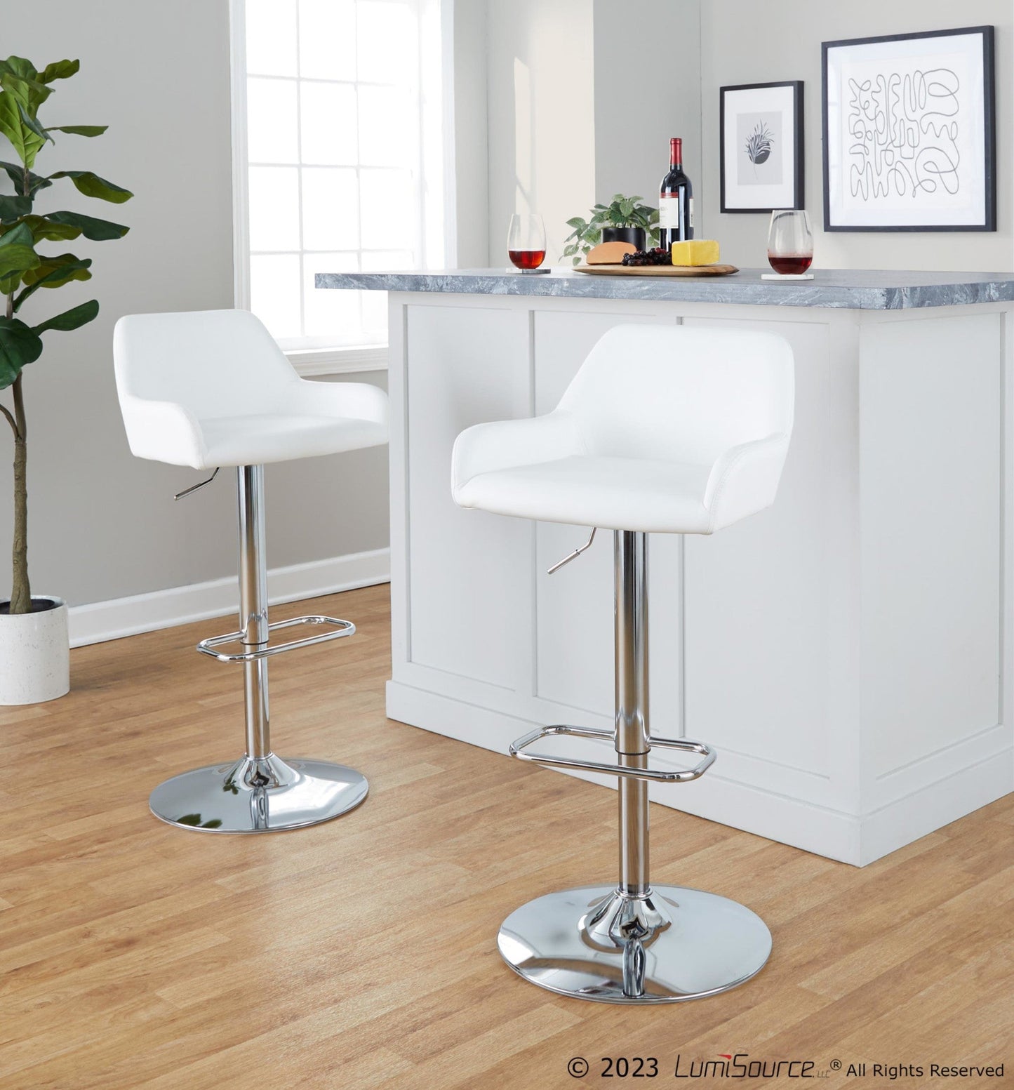Majestic Office Furniture Adjustable Barstool - Set of 2