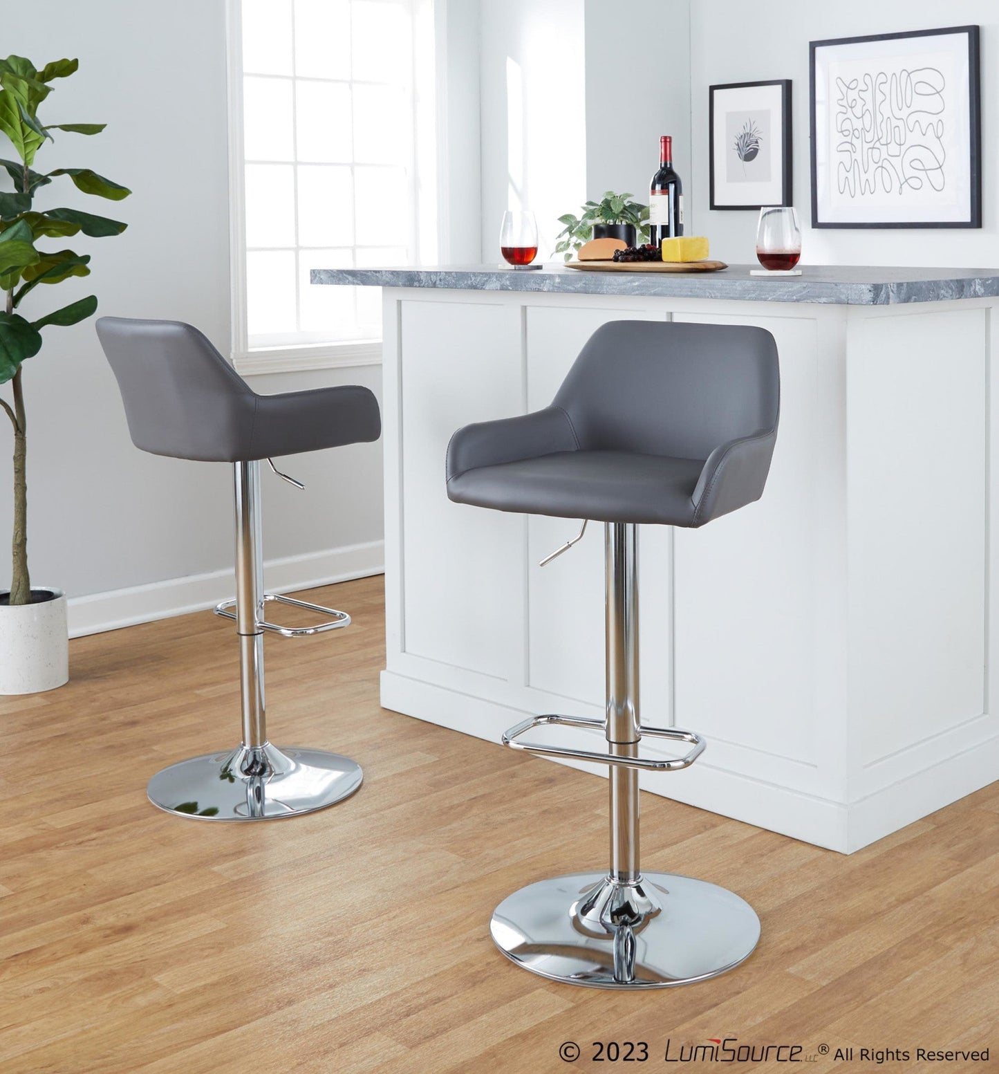 Majestic Office Furniture Adjustable Barstool - Set of 2