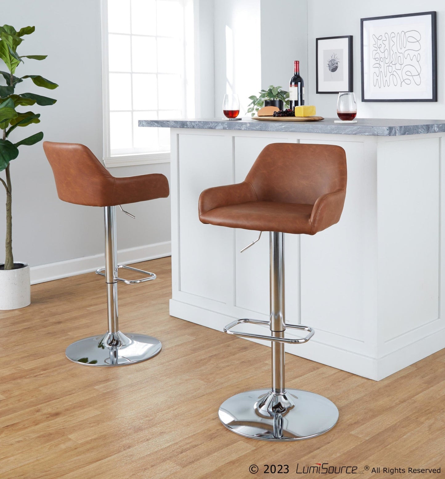 Majestic Office Furniture Adjustable Barstool - Set of 2