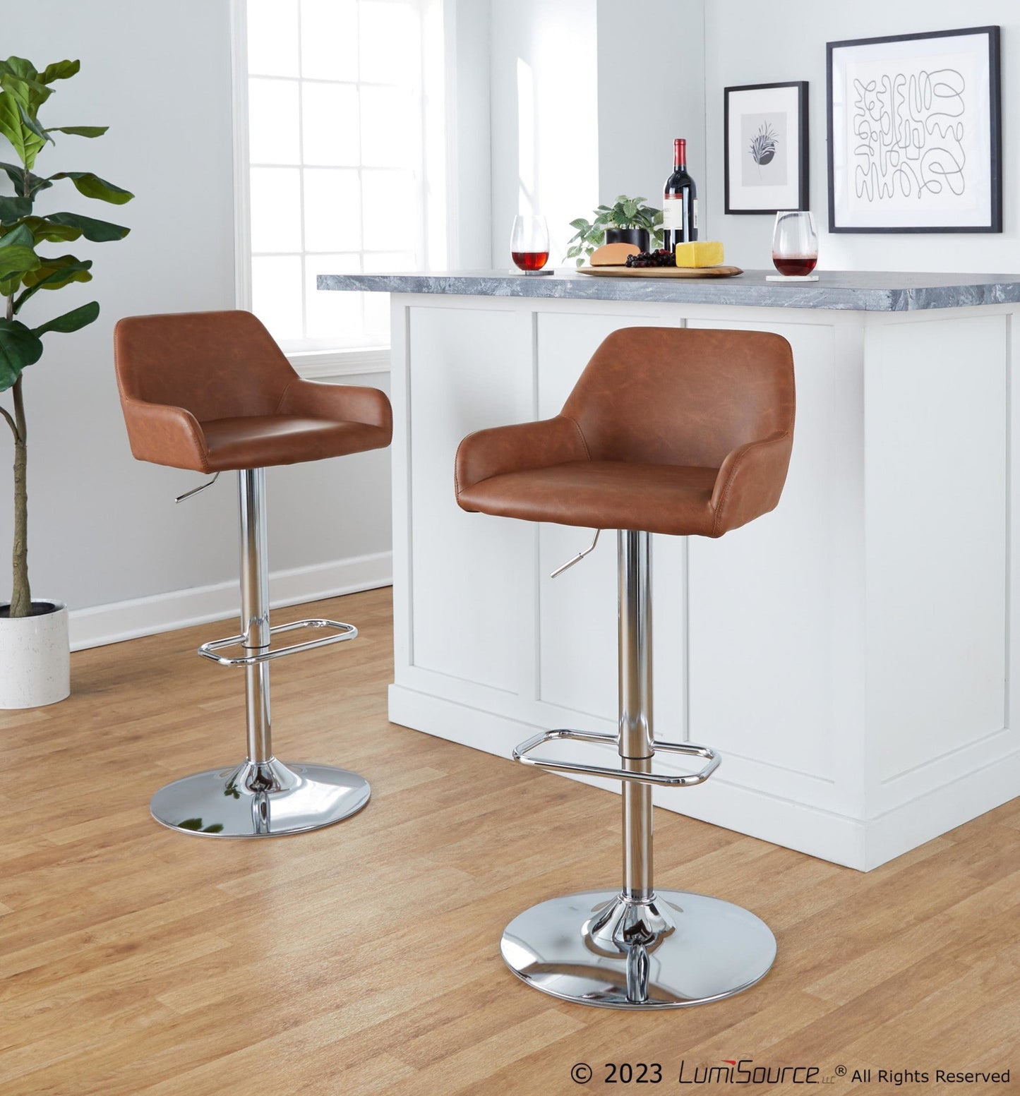 Majestic Office Furniture Adjustable Barstool - Set of 2