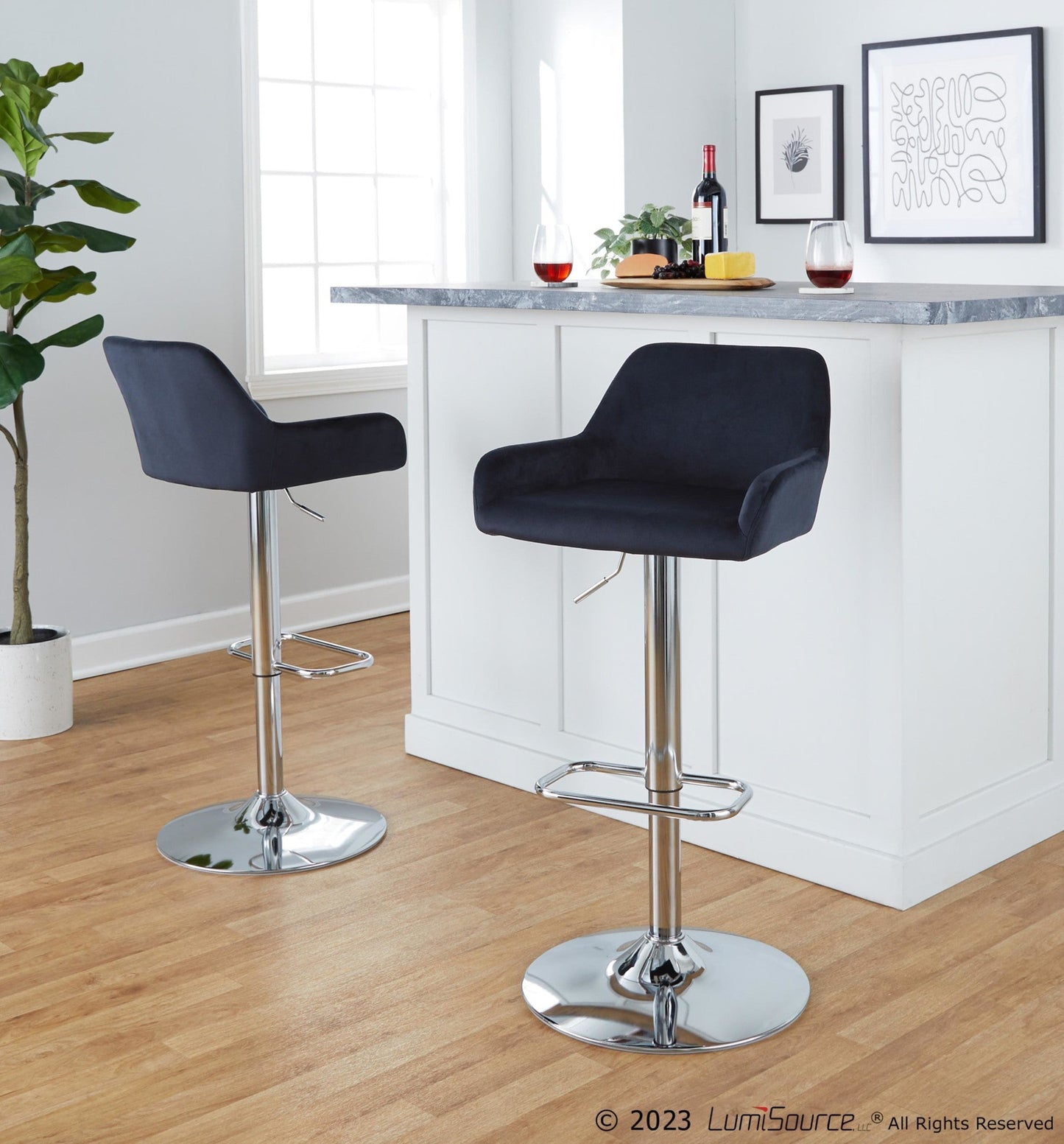 Majestic Office Furniture Adjustable Barstool - Set of 2