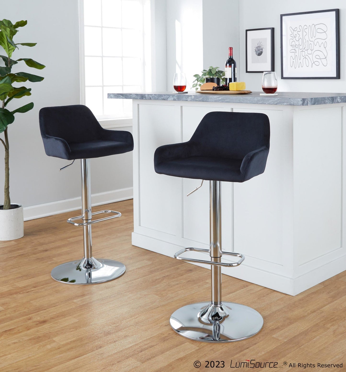 Majestic Office Furniture Adjustable Barstool - Set of 2