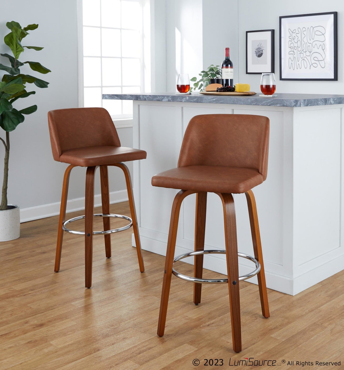 Majestic Office Furniture 30" Fixed-Height Barstool - Set of 2