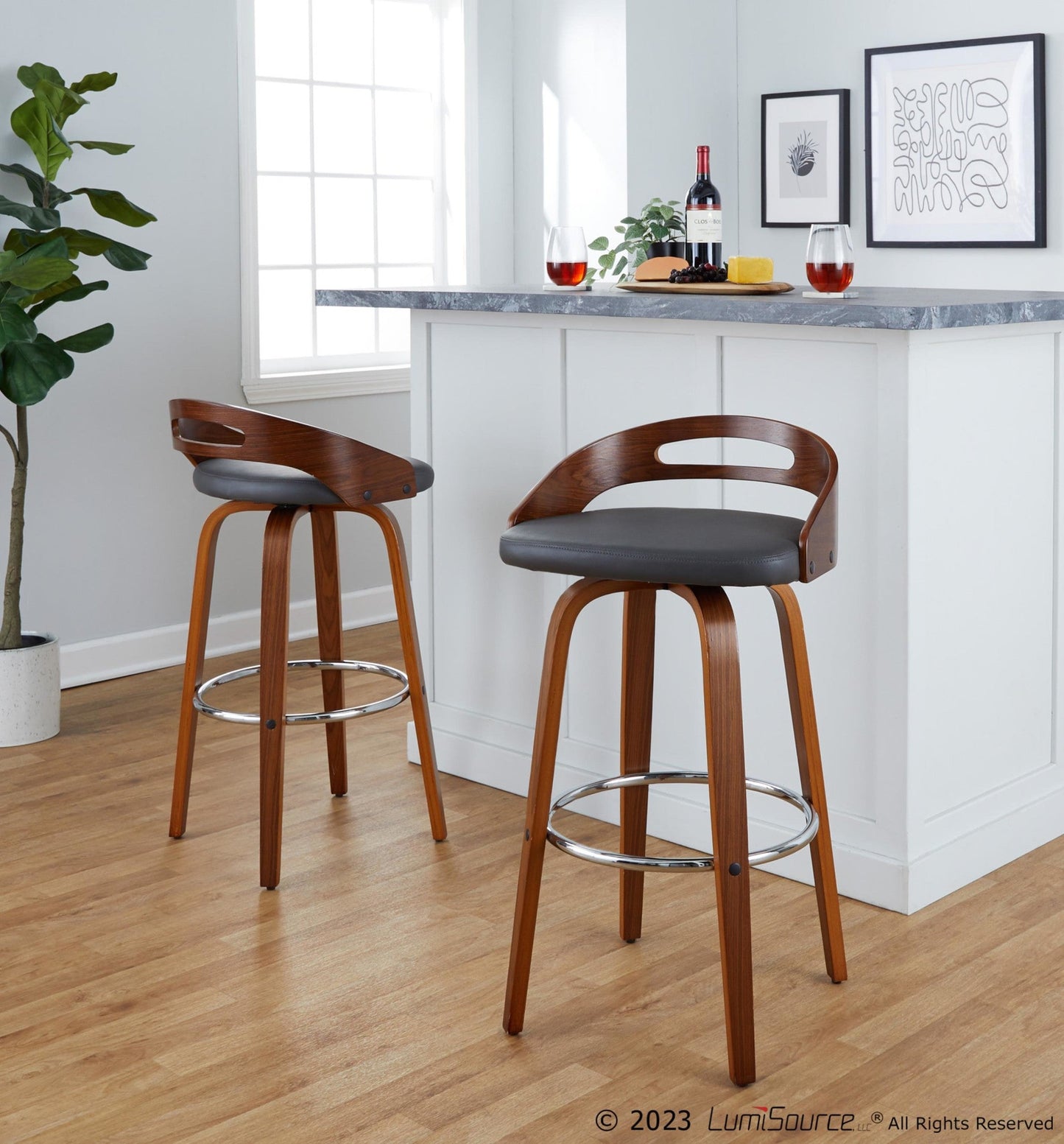Majestic Office Furniture 30" Fixed-Height Barstool - Set of 2